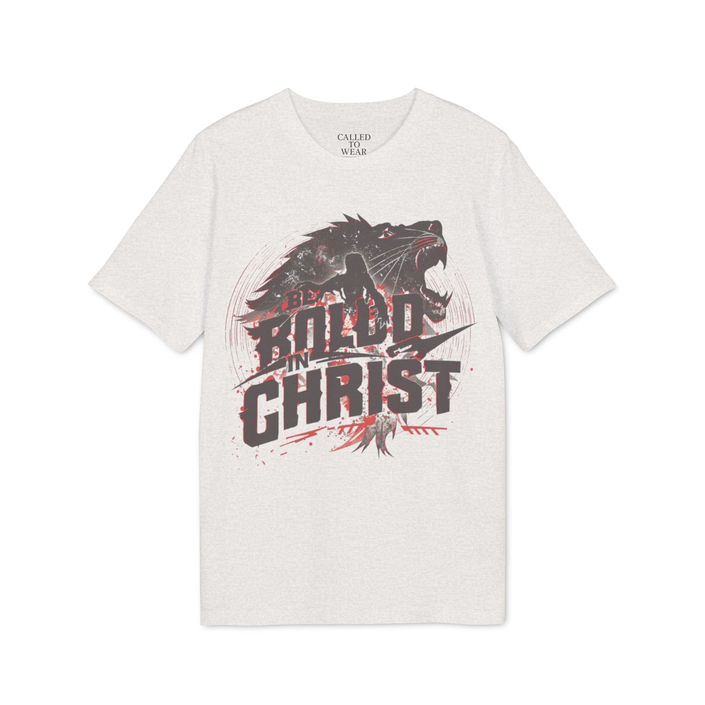 Wolf Silhouette Faith Graphic T-shirt | Distressed Battle Cry Tee