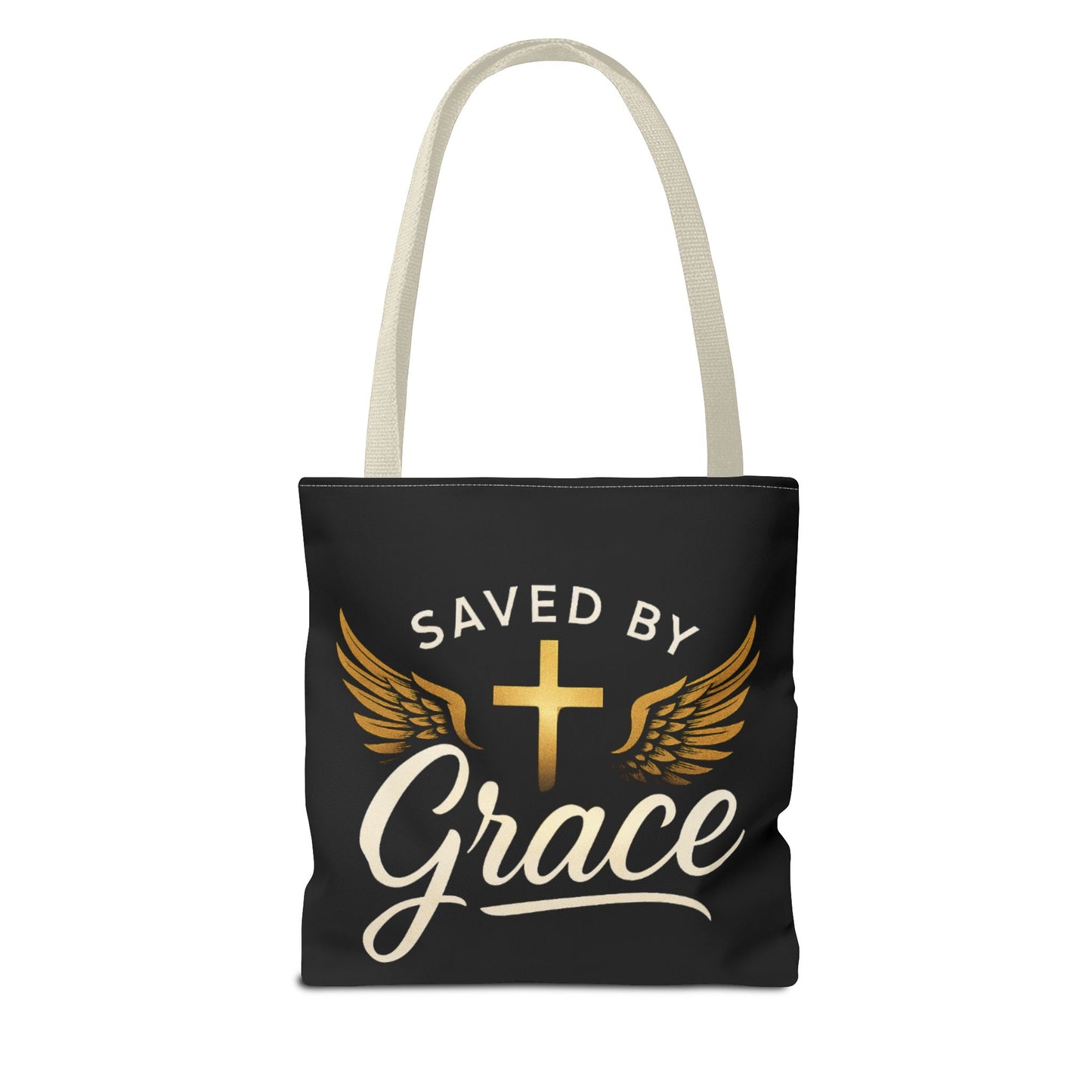 Saved by Grace Tote Bag | Inspirational Christian Gift for Faith, Spiritual Journey, Church Events, Everyday Use, Stylish Carryall