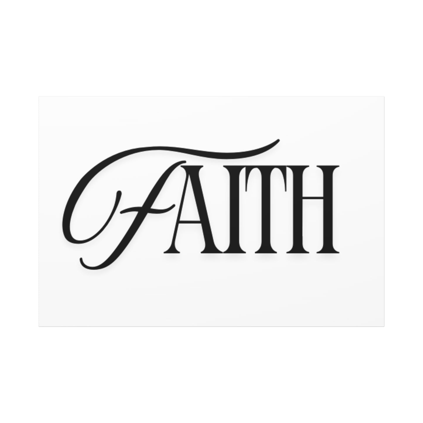 Faith typography wall art Canvas | Matte stretched 1.25"