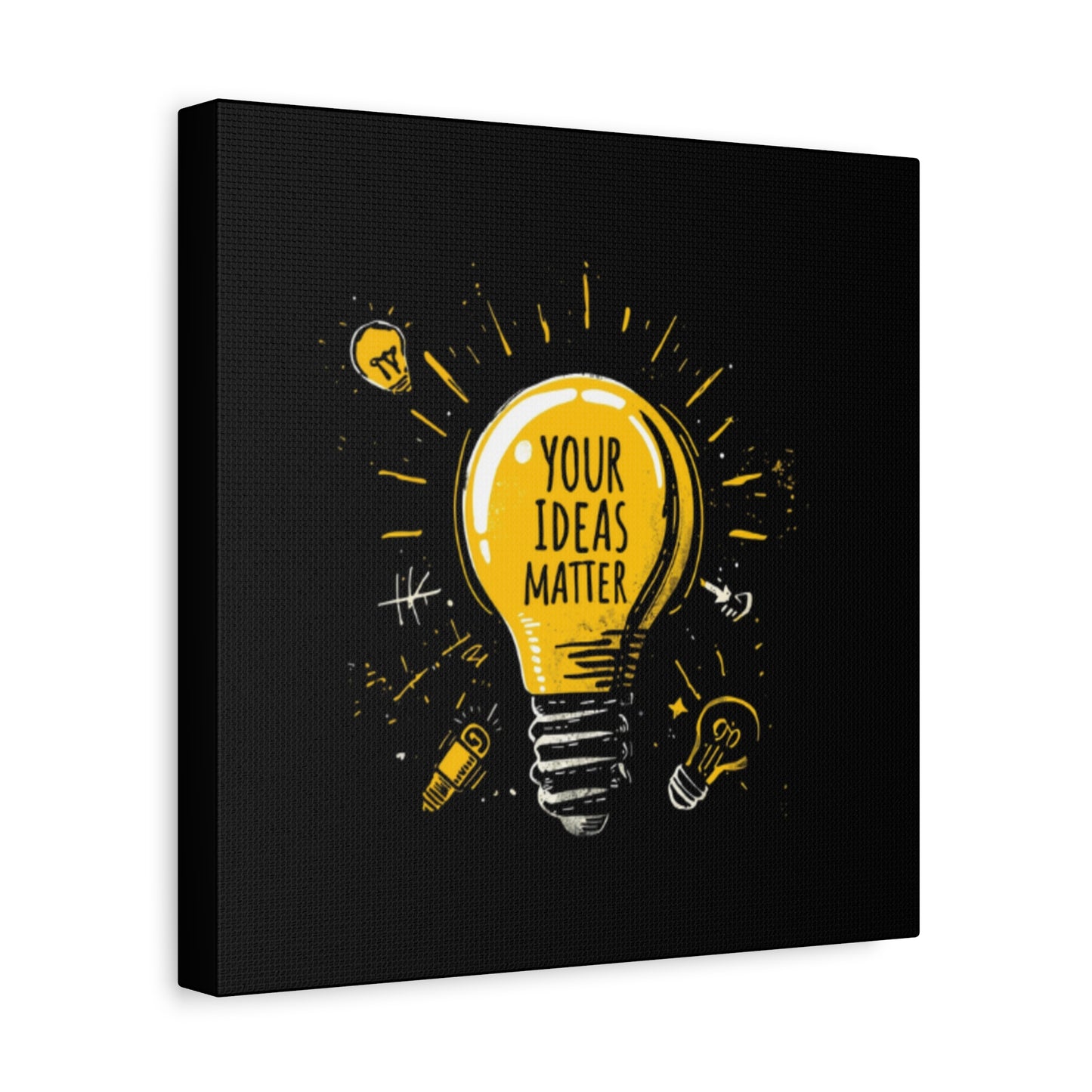 Your Ideas Matter lightbulb Matte Canvas