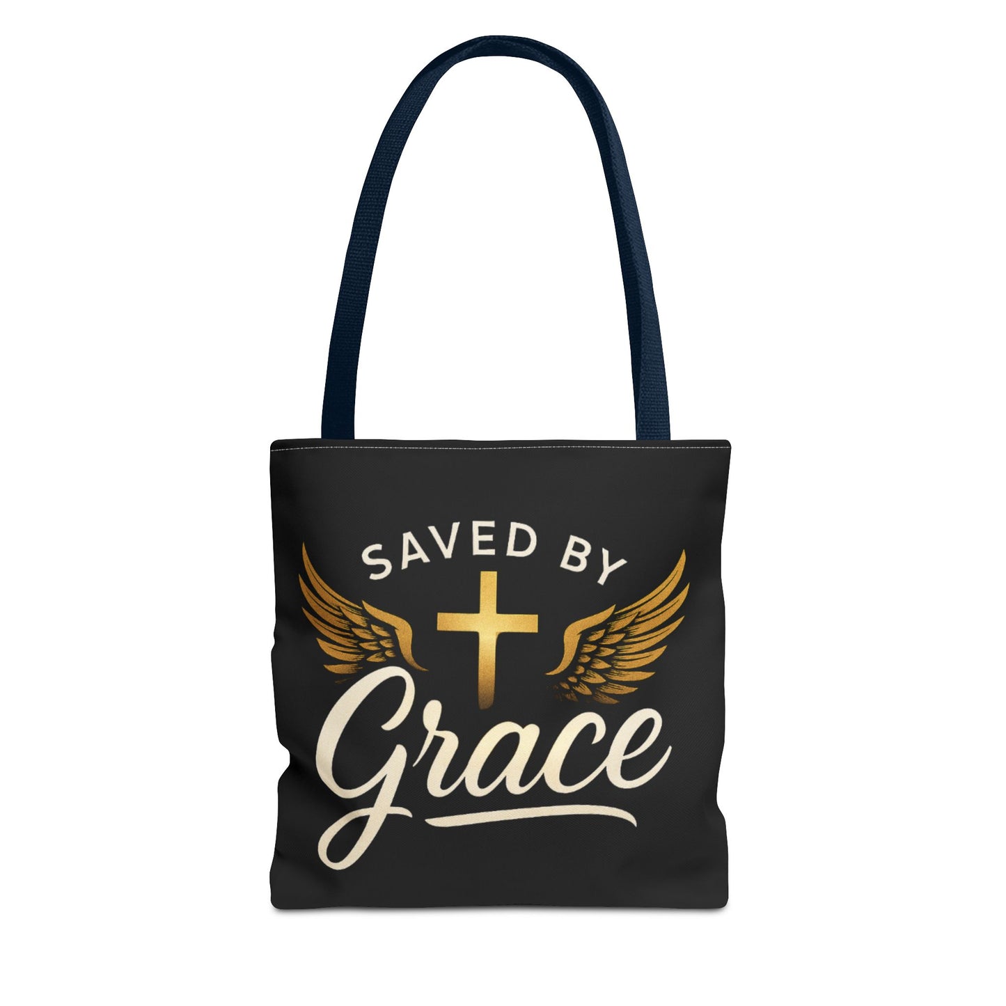 Saved by Grace Tote Bag | Inspirational Christian Gift for Faith, Spiritual Journey, Church Events, Everyday Use, Stylish Carryall