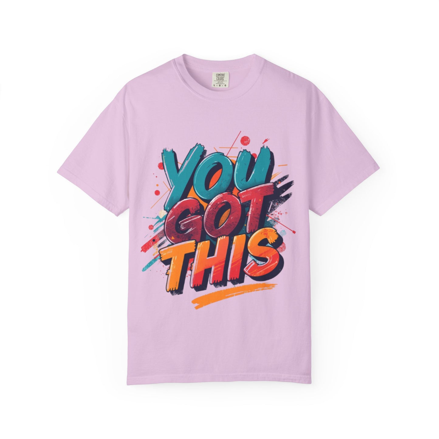 You Got This T-Shirt | Motivational Typography Tee, Colorful Brushstroke Design