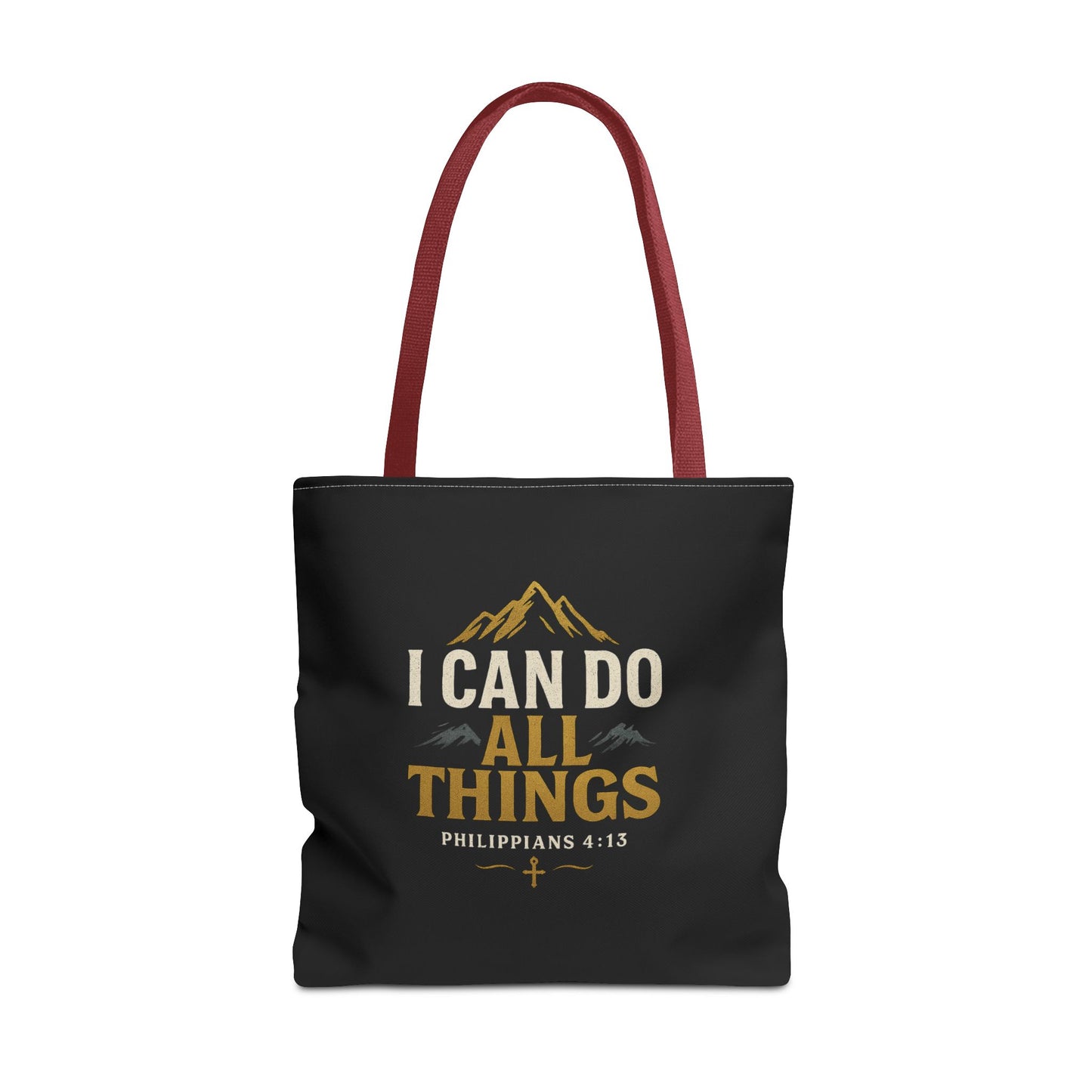 Inspirational Tote Bag with Philippians 4:13 - Motivational Gift for Encouragement, Faith, Bible Quotes, Everyday Use, Church