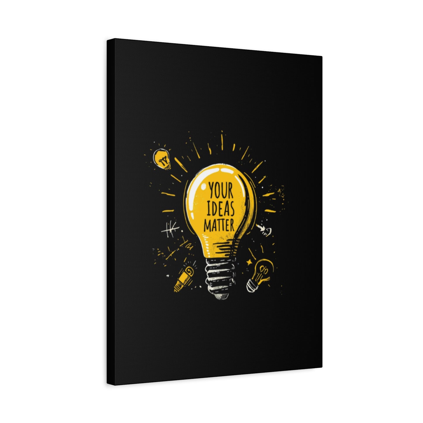Your Ideas Matter lightbulb Matte Canvas