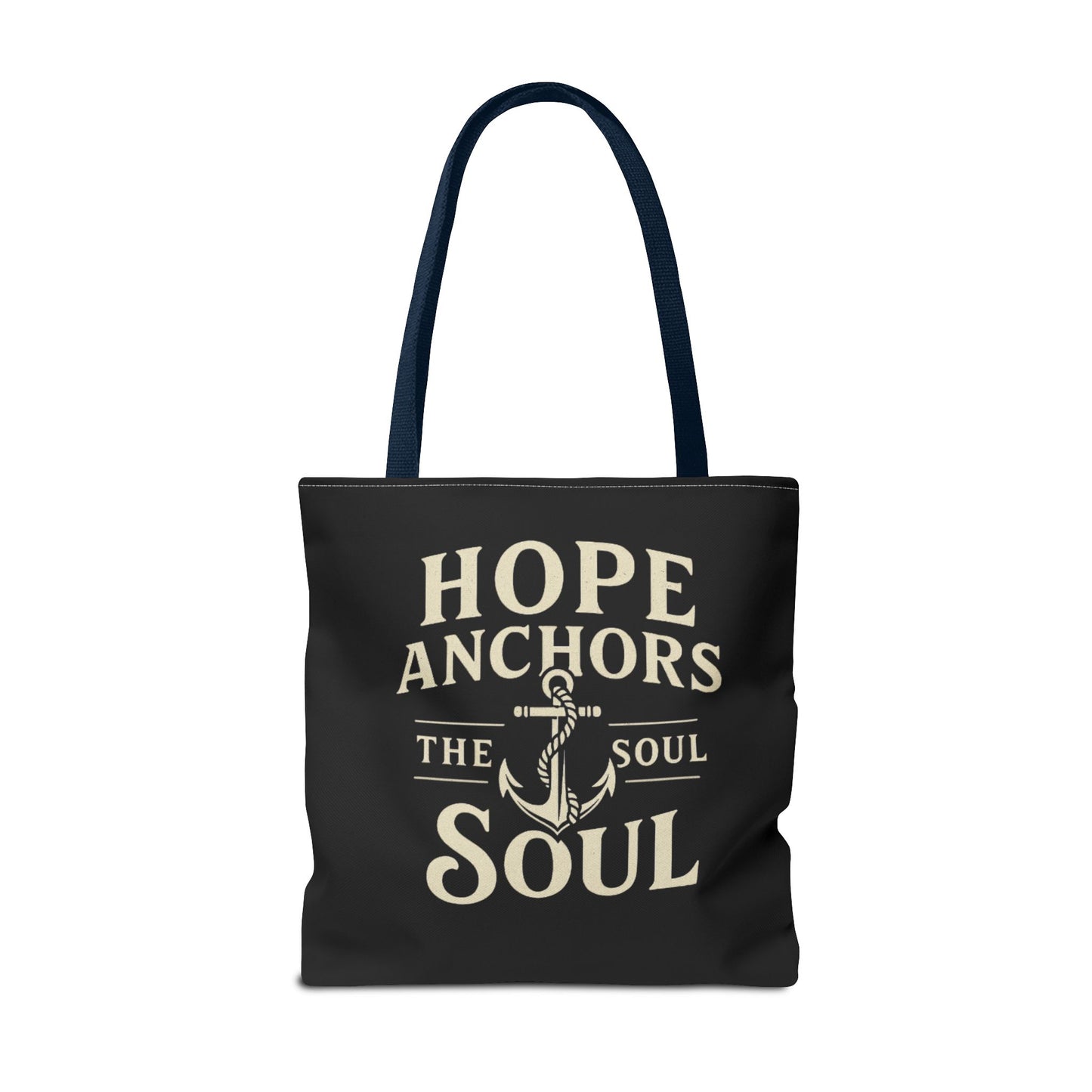 Inspirational Tote Bag - Hope Anchors the Soul, Everyday Use, Beach Bag, Travel Companion