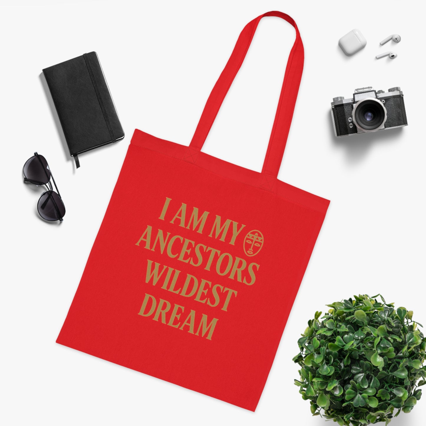 Ancestors' Dream Cotton Tote | Eco-Friendly Inspirational Bag