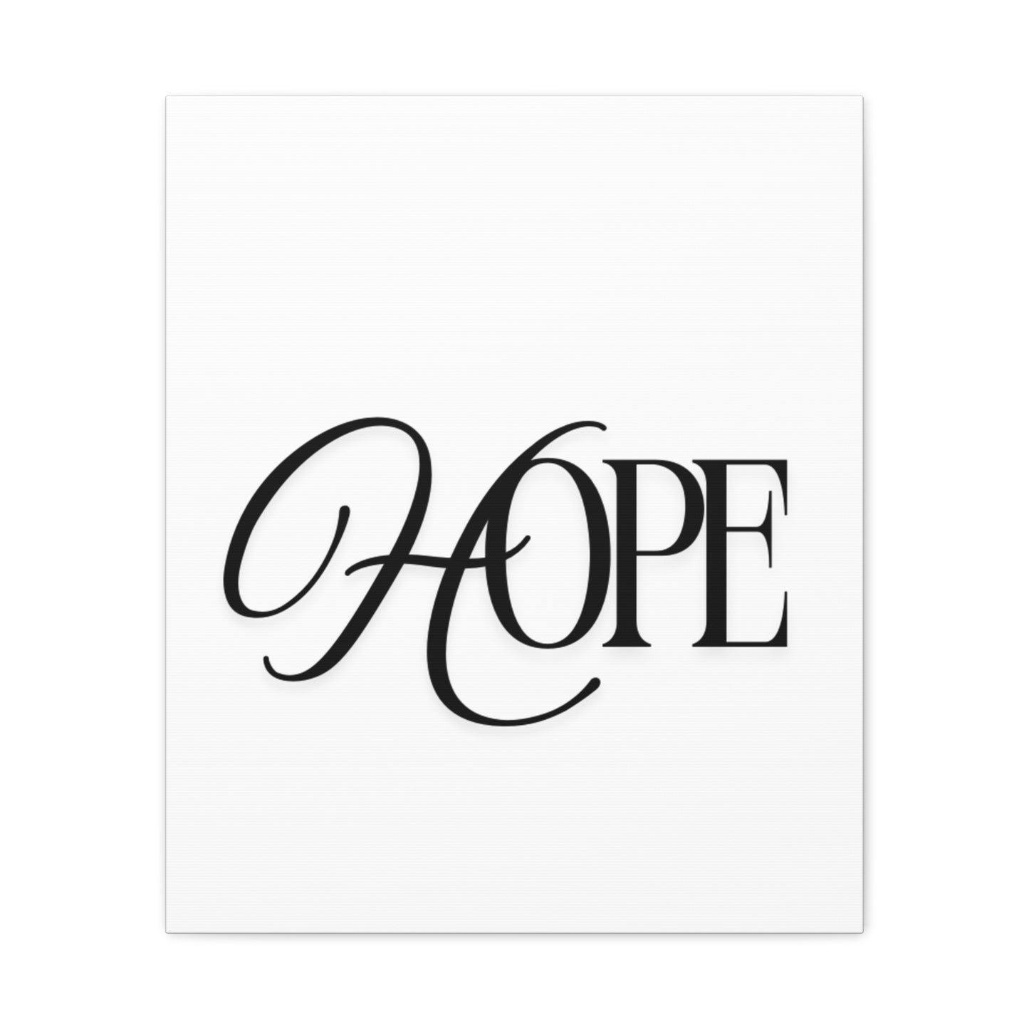 Hope Script Wall Art Canvas | Matte Stretched Canvas