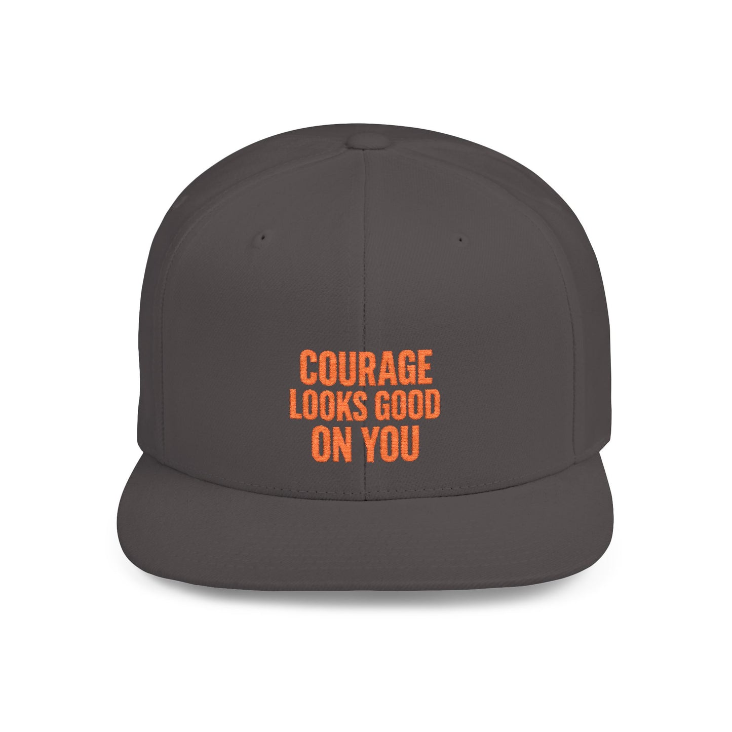 Courage Looks Good on You Snapback Hat, Motivational Cap for Everyday Wear, Gift for Friends, Inspiring Headwear