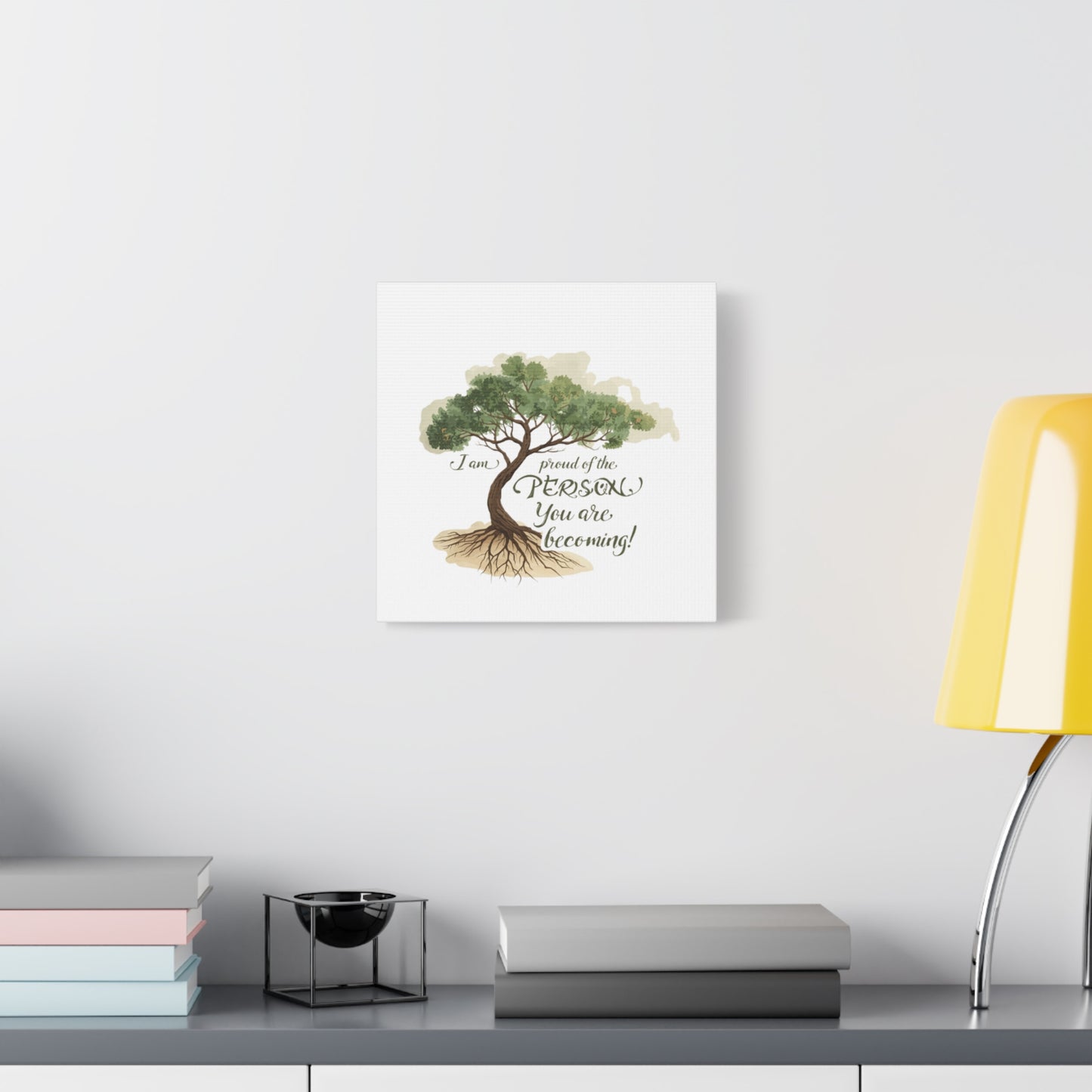 Tree of Growth Inspirational Quote Matte Canvas