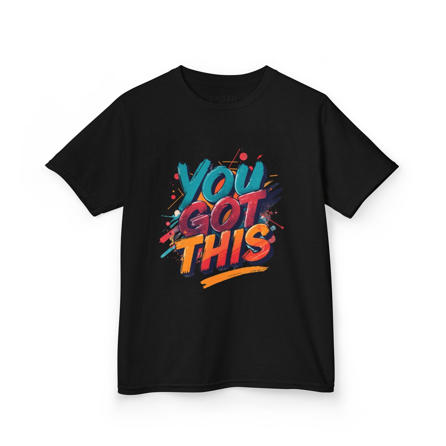 You Got This Kids Tee | Colorful Hand-Lettered Brush Script, Paint Splatters