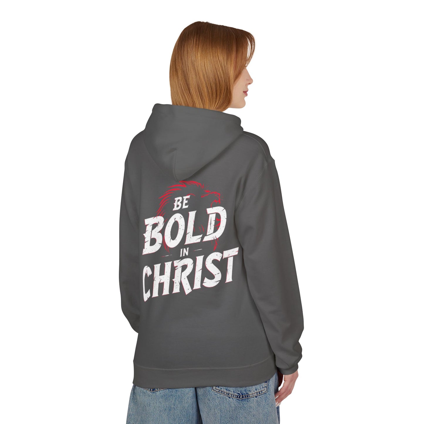 Be Bold in Christ Brush Stroke Design Hoodie | Christian Faith Apparel