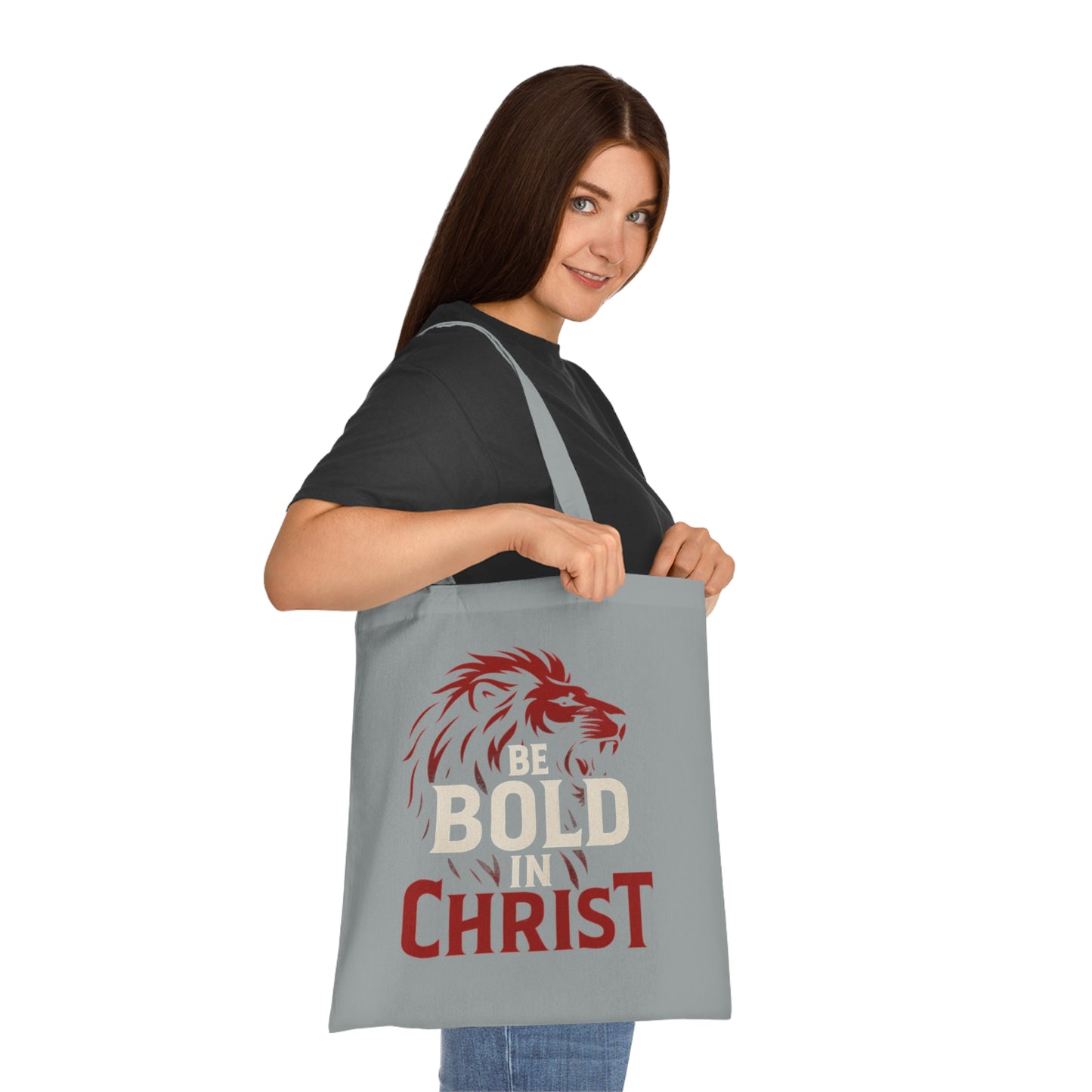 Be Bold in Christ Cotton Tote Bag, Inspirational Gift, Christian Tote, Bible Verse Bag, Everyday Use, Church Activities, Eco-Friendly