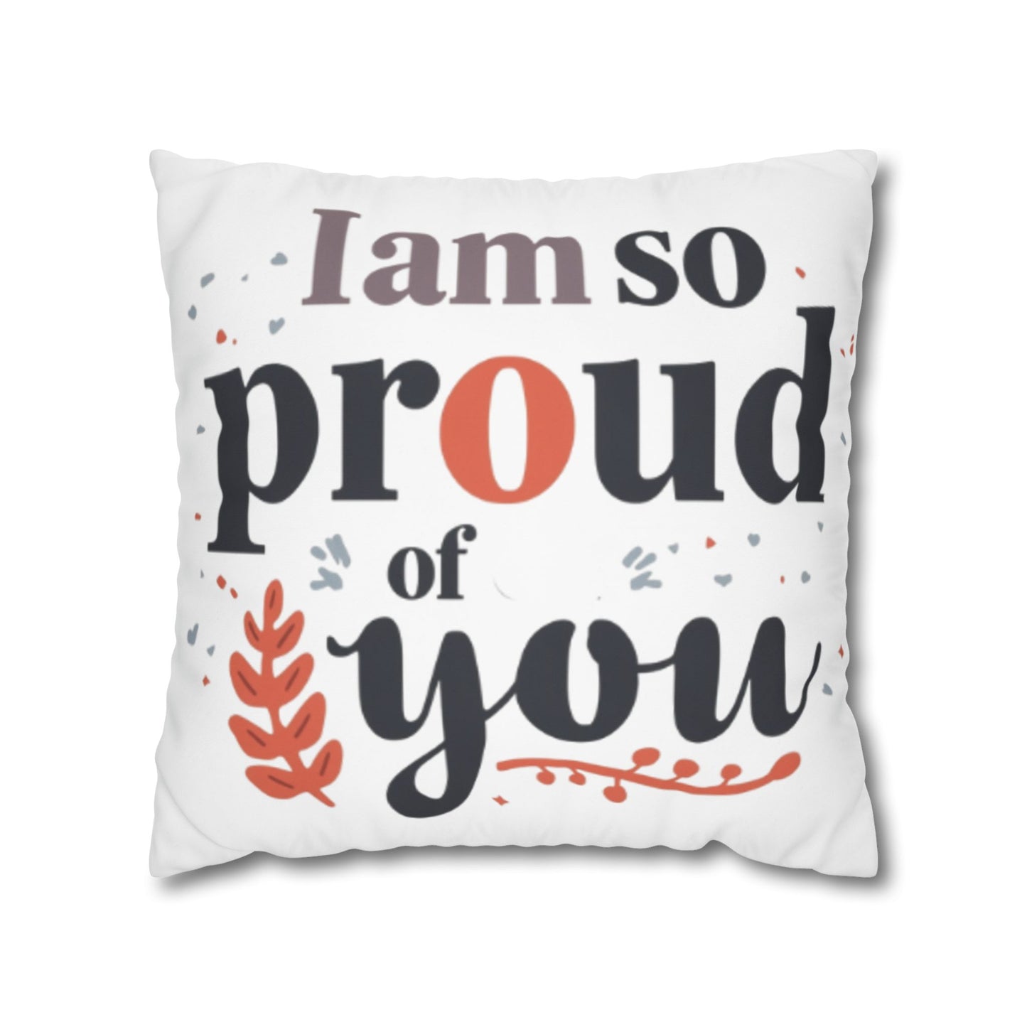 Hand-Lettered Encouragement Square Poly Canvas Pillowcase | Autumn Accents, Double-Sided