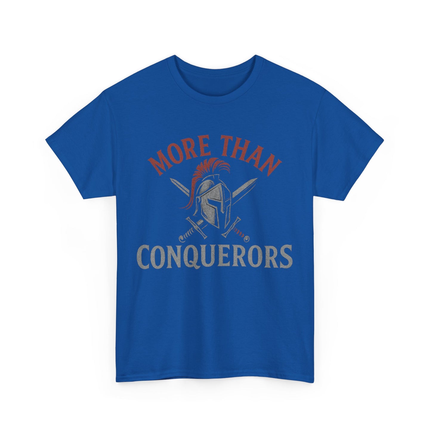 More Than Conquerors Unisex Heavy Cotton Tee, Motivational Shirt, Gifts for Him or Her