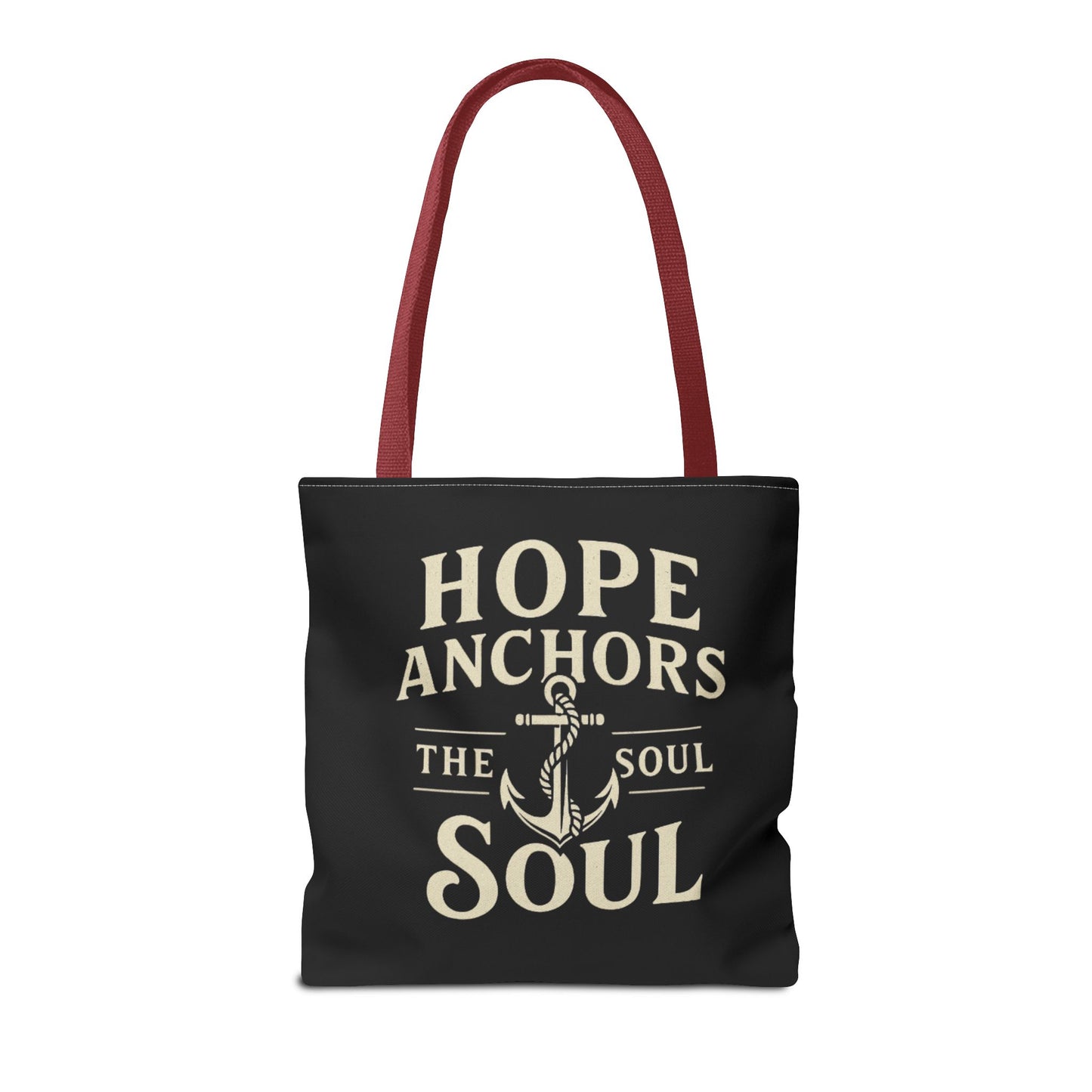 Inspirational Tote Bag - Hope Anchors the Soul, Everyday Use, Beach Bag, Travel Companion
