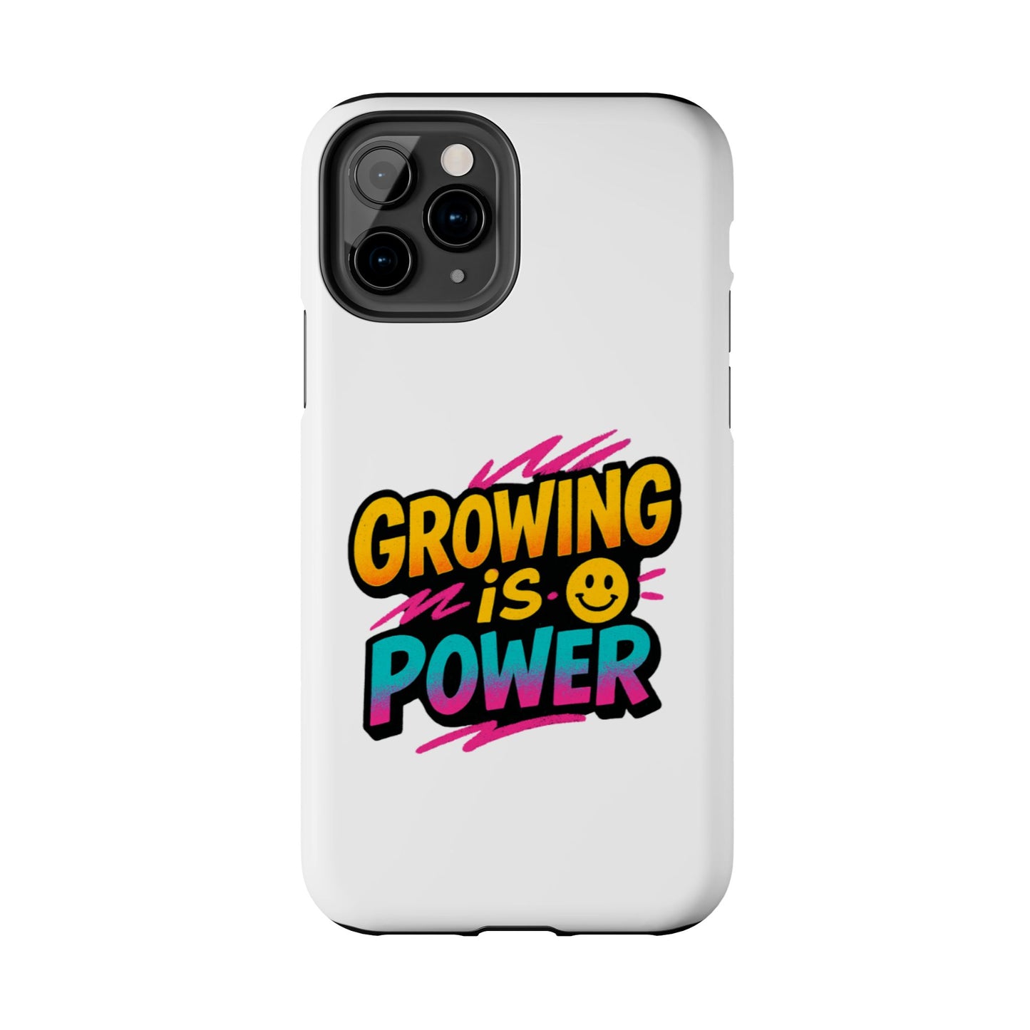Empowering Tough Phone Case - 'Growing is Power' - Motivational Gifts, Unique Phone Accessories, Phone Protector, Gift for Teens