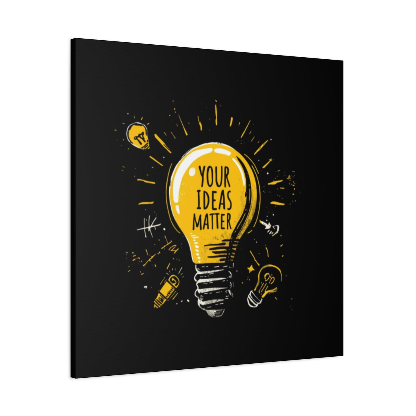 Your Ideas Matter lightbulb Matte Canvas