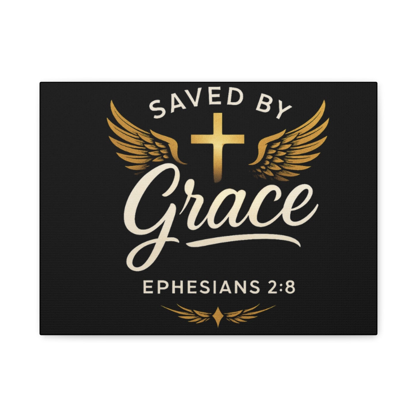Christian Wall Art Canvas, Saved by Grace Inspirational Decor, Ephesians 2:8 Home Decoration, Faith-Based Gift, Religious Artwork, [...]