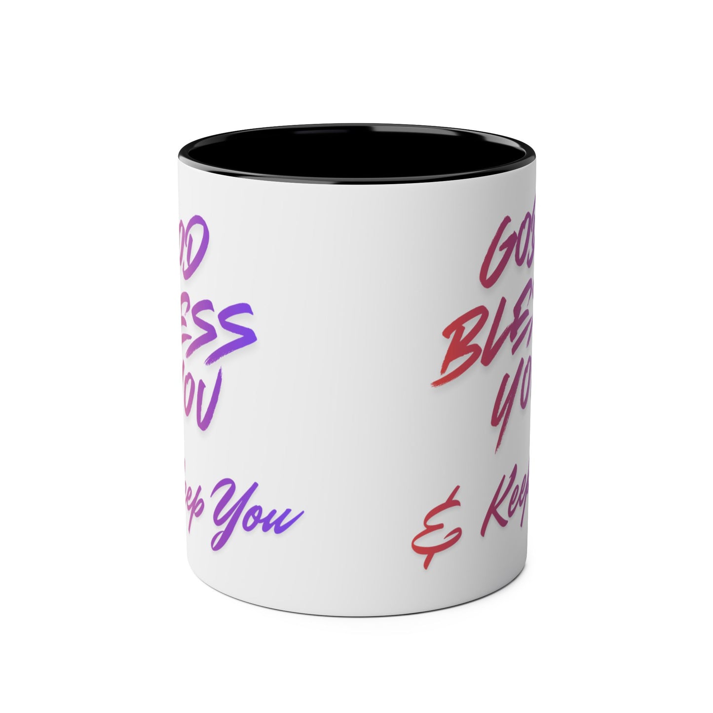 Brush-Lettered Encouraging Quote Coffee Mug Two-Tone Ceramic | 11oz