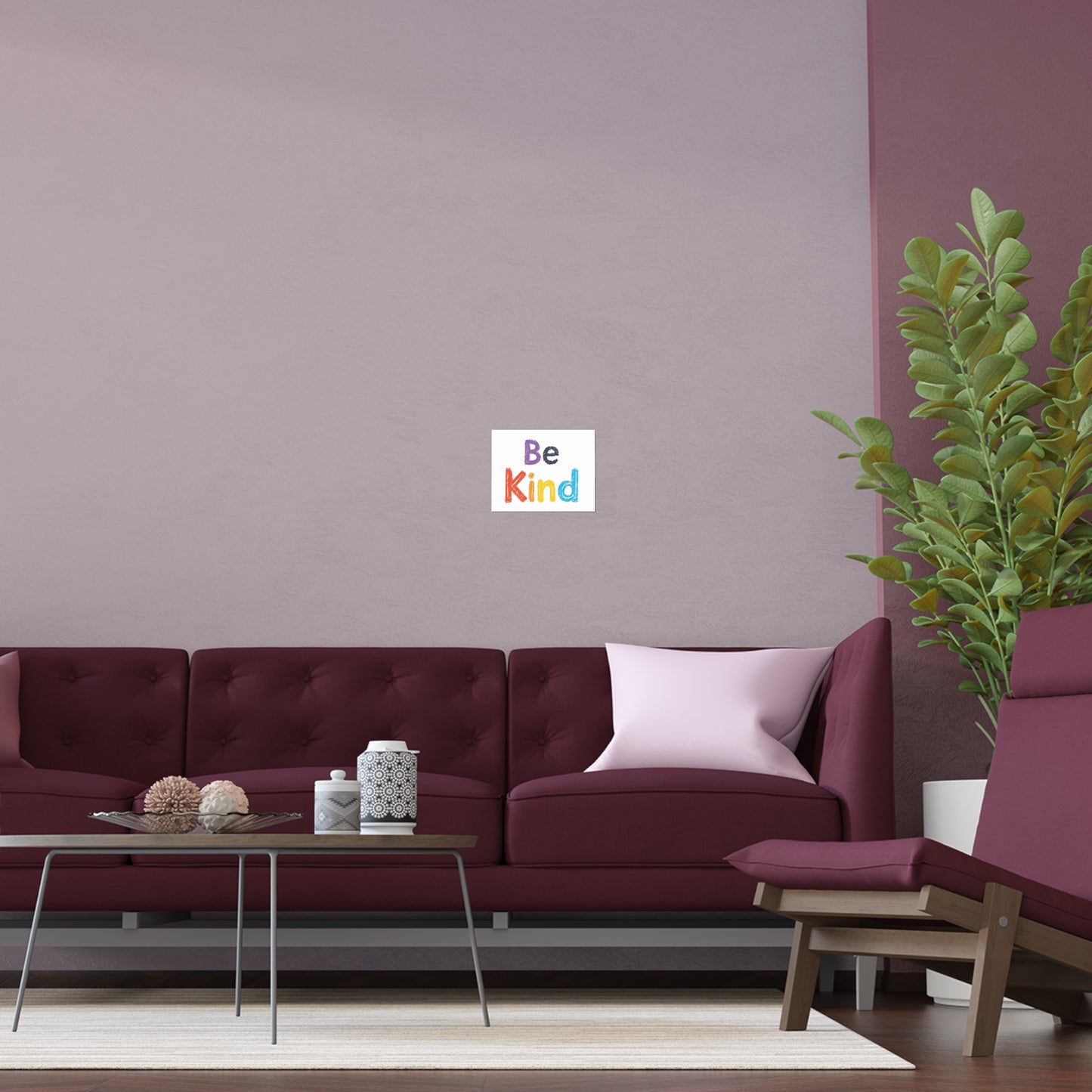 Be Kind colorful typography Poster | Silk Wall Art