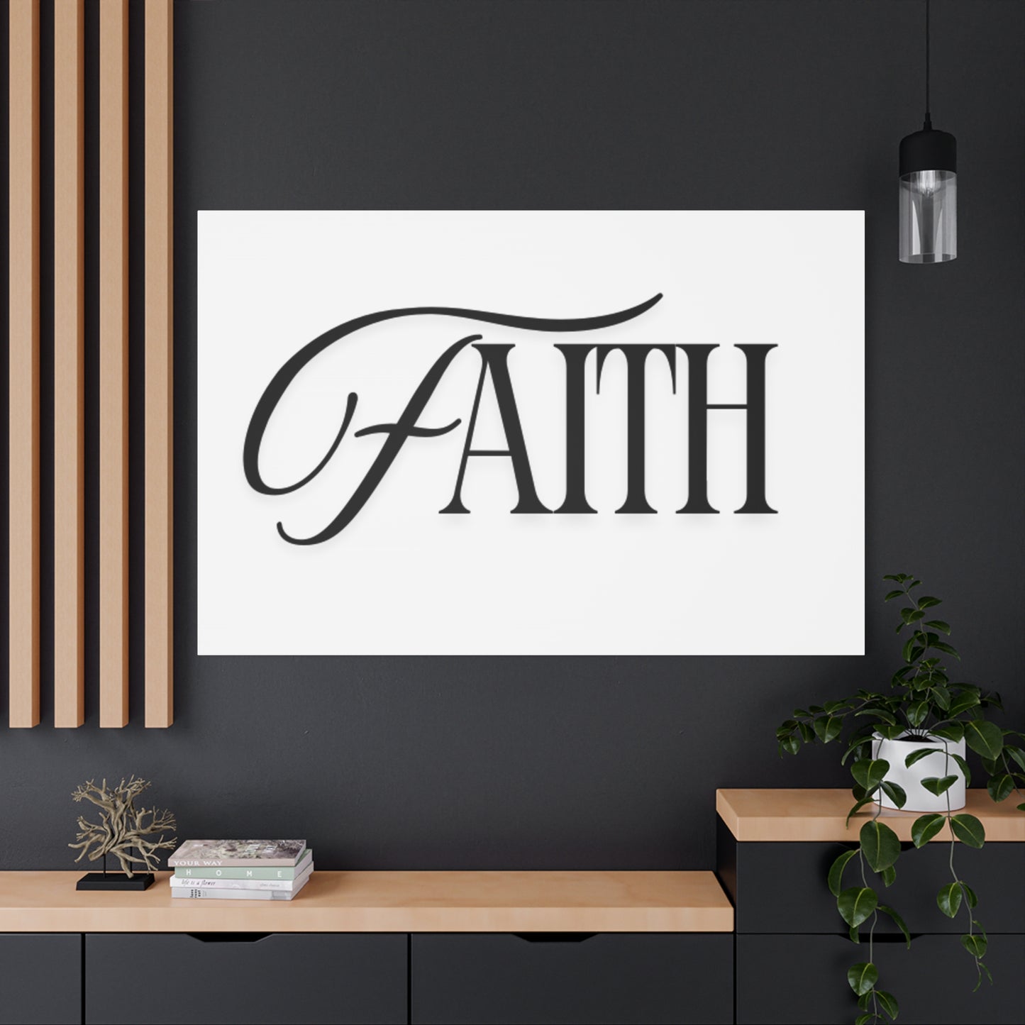 Faith typography wall art Canvas | Matte stretched 1.25"