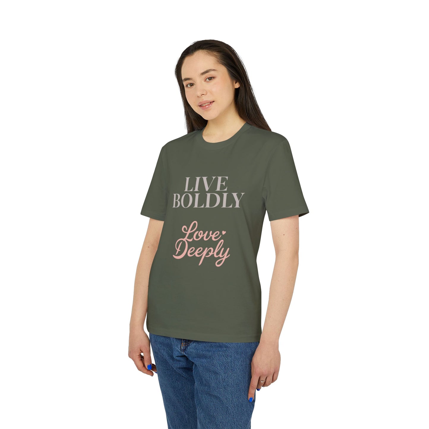 Live Boldly Love Deeply T-shirt | Inspirational Script Tee