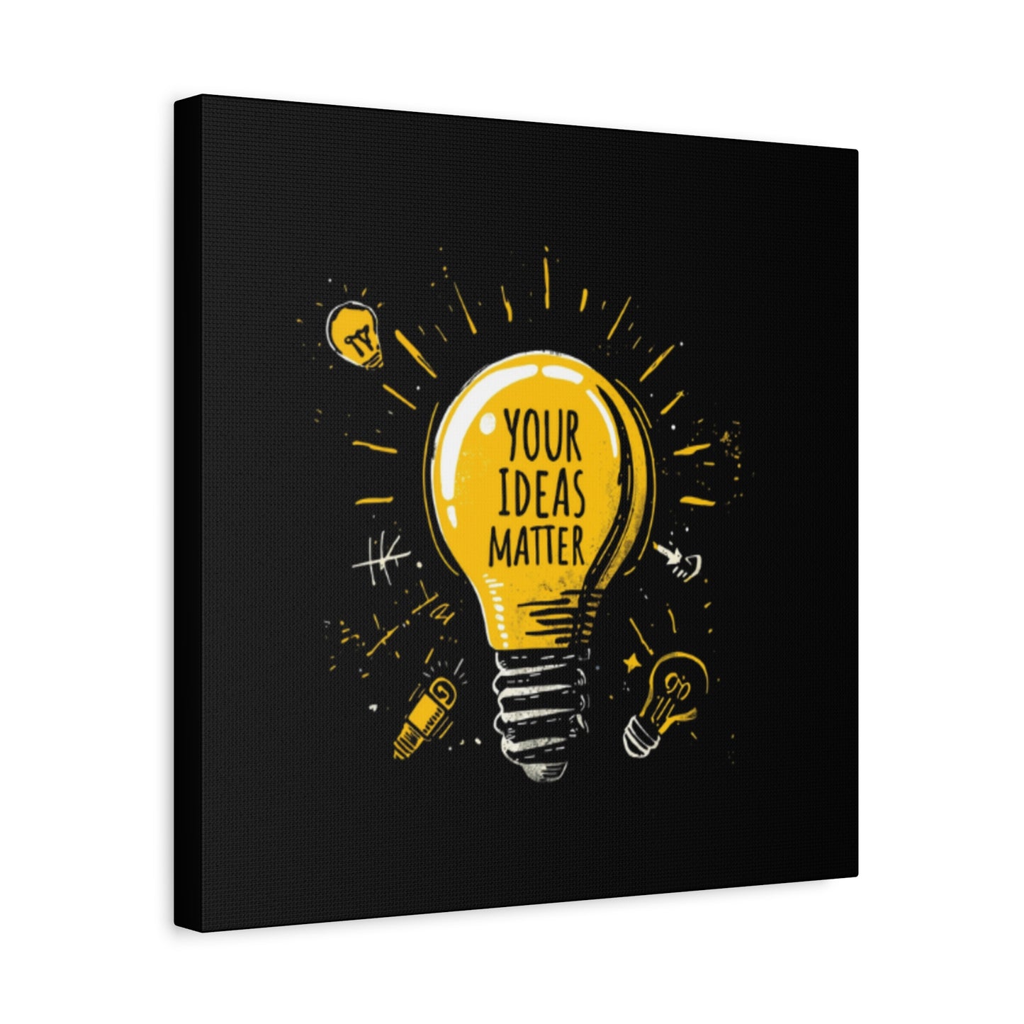 Your Ideas Matter lightbulb Matte Canvas