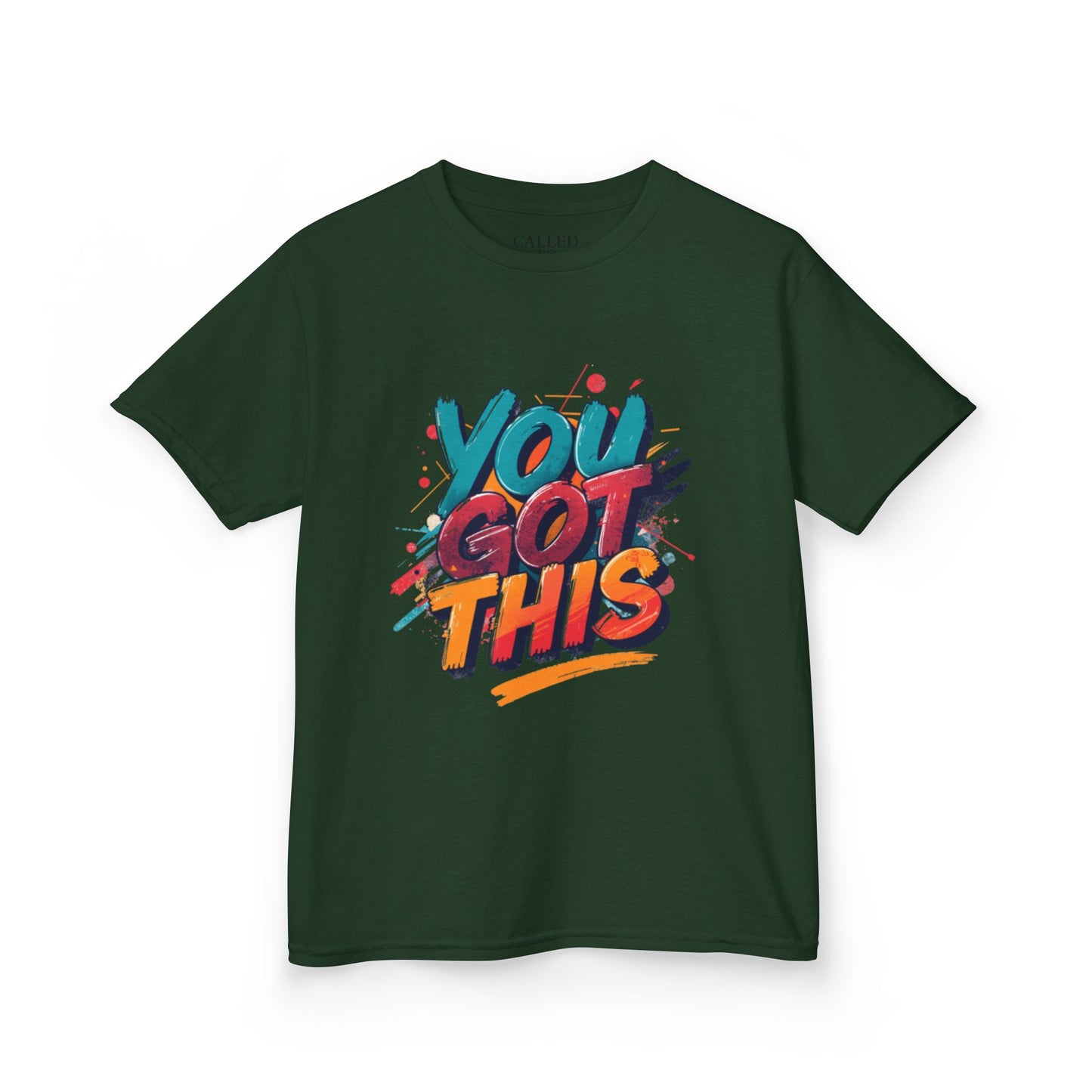 You Got This Kids Tee | Colorful Hand-Lettered Brush Script, Paint Splatters