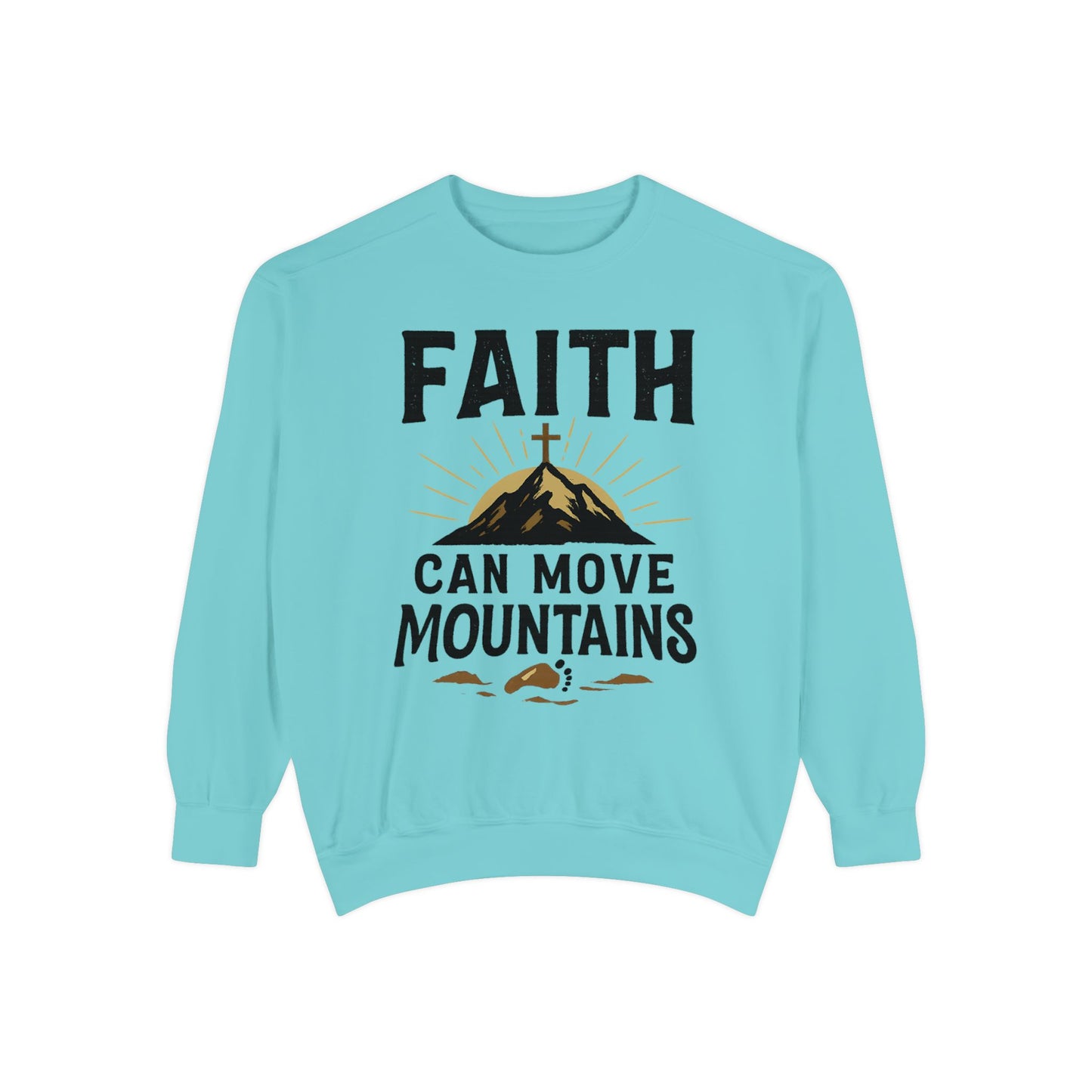 Faith-Inspired Garment-Dyed Sweatshirt | Cozy Christian Apparel, Inspirational Gift, Faith Merchandise, Unisex Crewneck, Casual Sweat