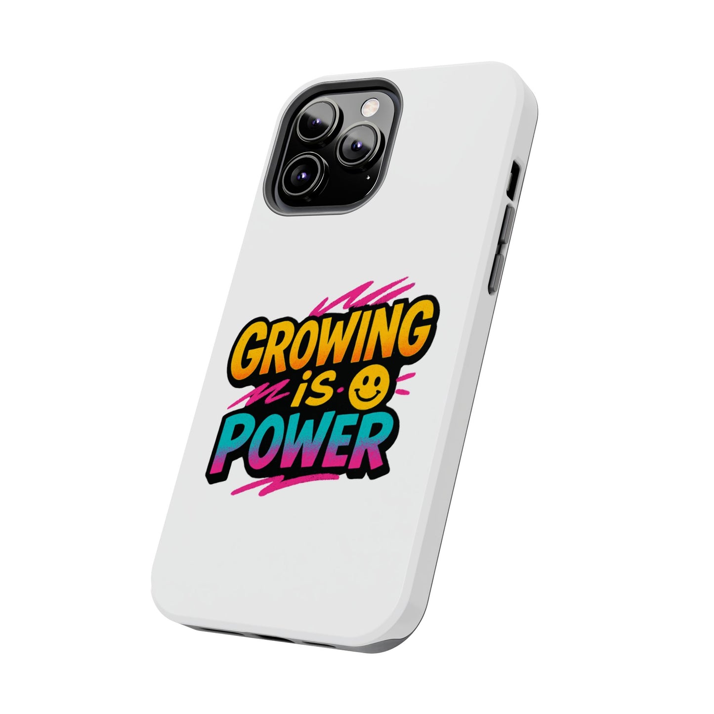 Empowering Tough Phone Case - 'Growing is Power' - Motivational Gifts, Unique Phone Accessories, Phone Protector, Gift for Teens