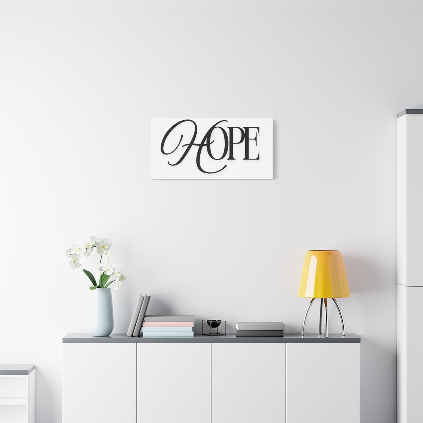 Hope Script Wall Art Canvas | Matte Stretched Canvas