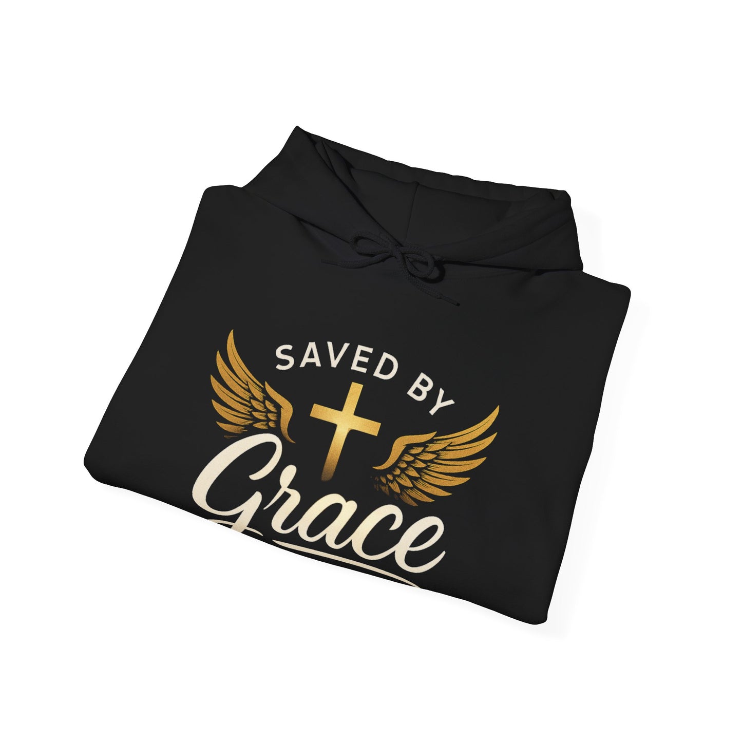 Saved by Grace Hooded Sweatshirt, Christian Apparel, Inspirational Hoodie, Faith Merchandise, Religious Gift, Unisex Streetwear