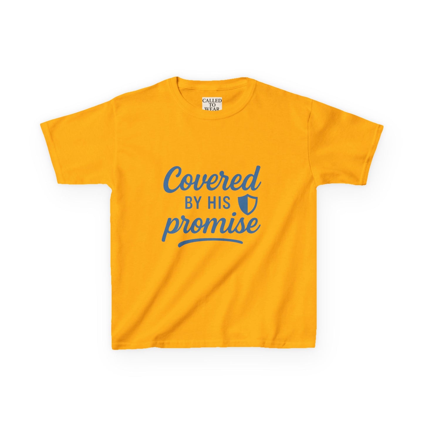 Inspirational Kids Tee - Covered by His Promise, Faith-Based Christian Shirt