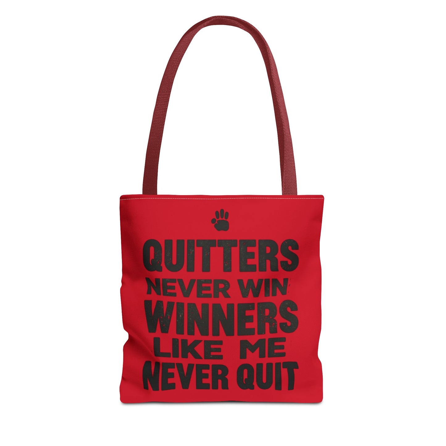 Rallying Cry Hand-Lettered Tote Bag | Bold Red All-Over Print