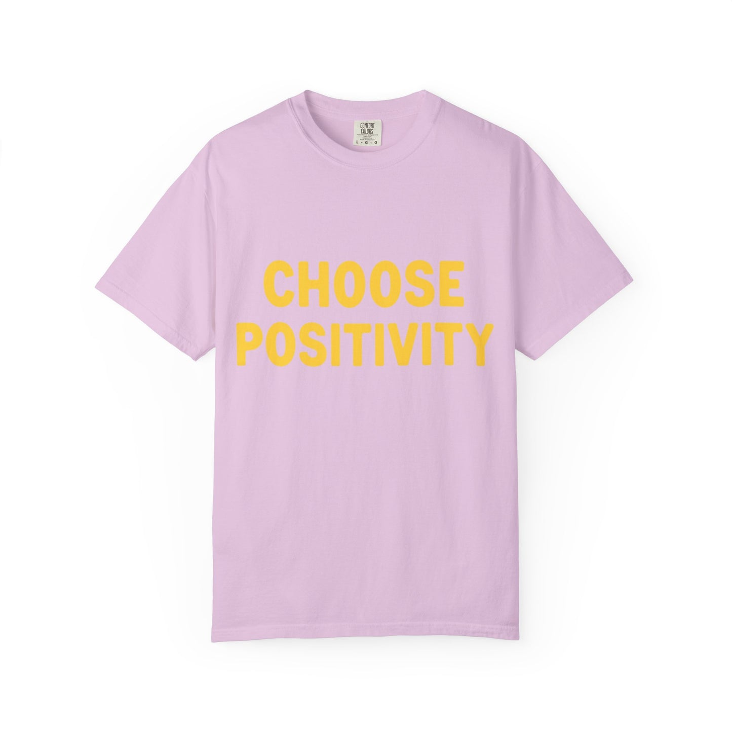 Choose Positivity T-shirt | Positive Quote Tee, Yellow Block Letters