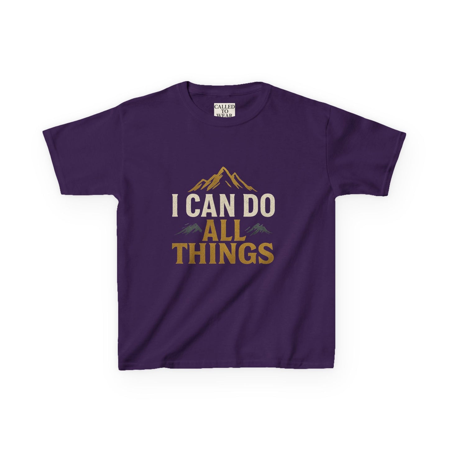 Kids Tee - Inspire and Empower 'I Can Do All Things' Motivational Shirt