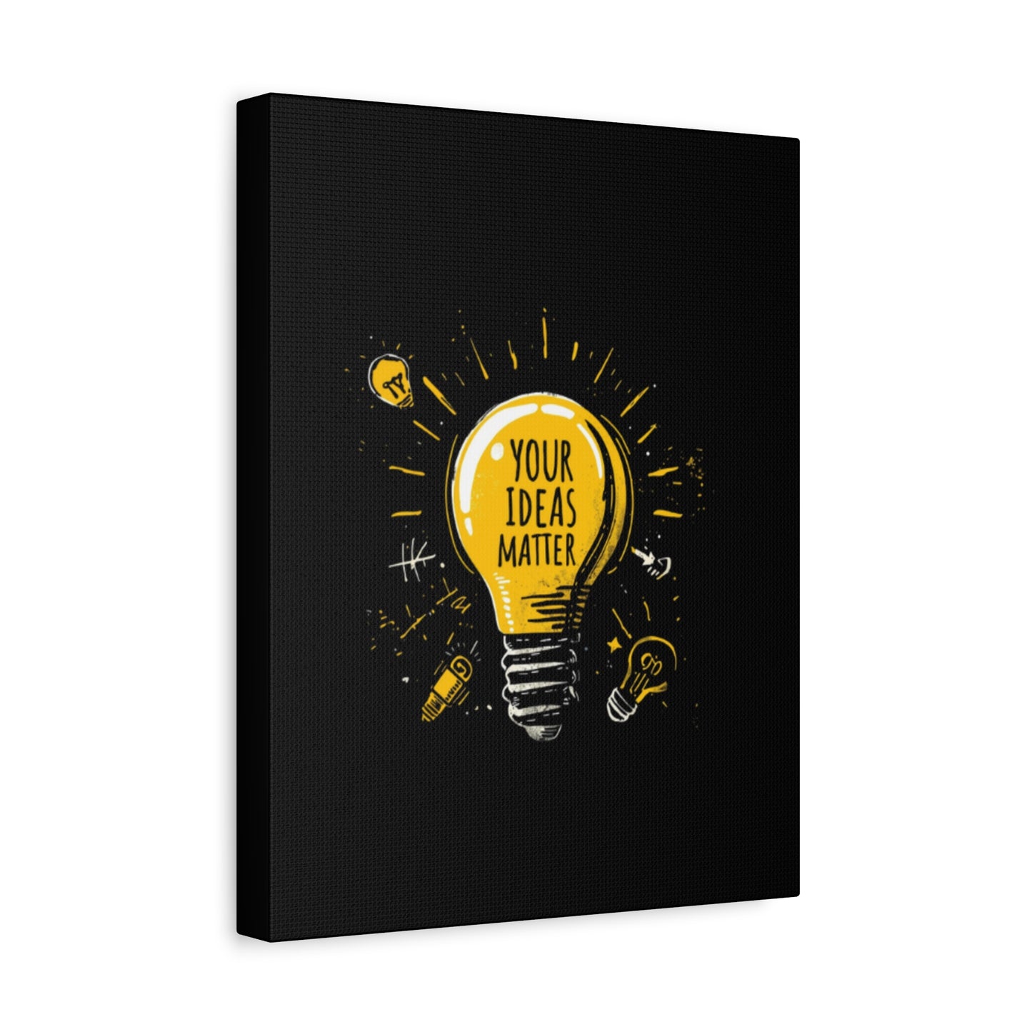 Your Ideas Matter lightbulb Matte Canvas