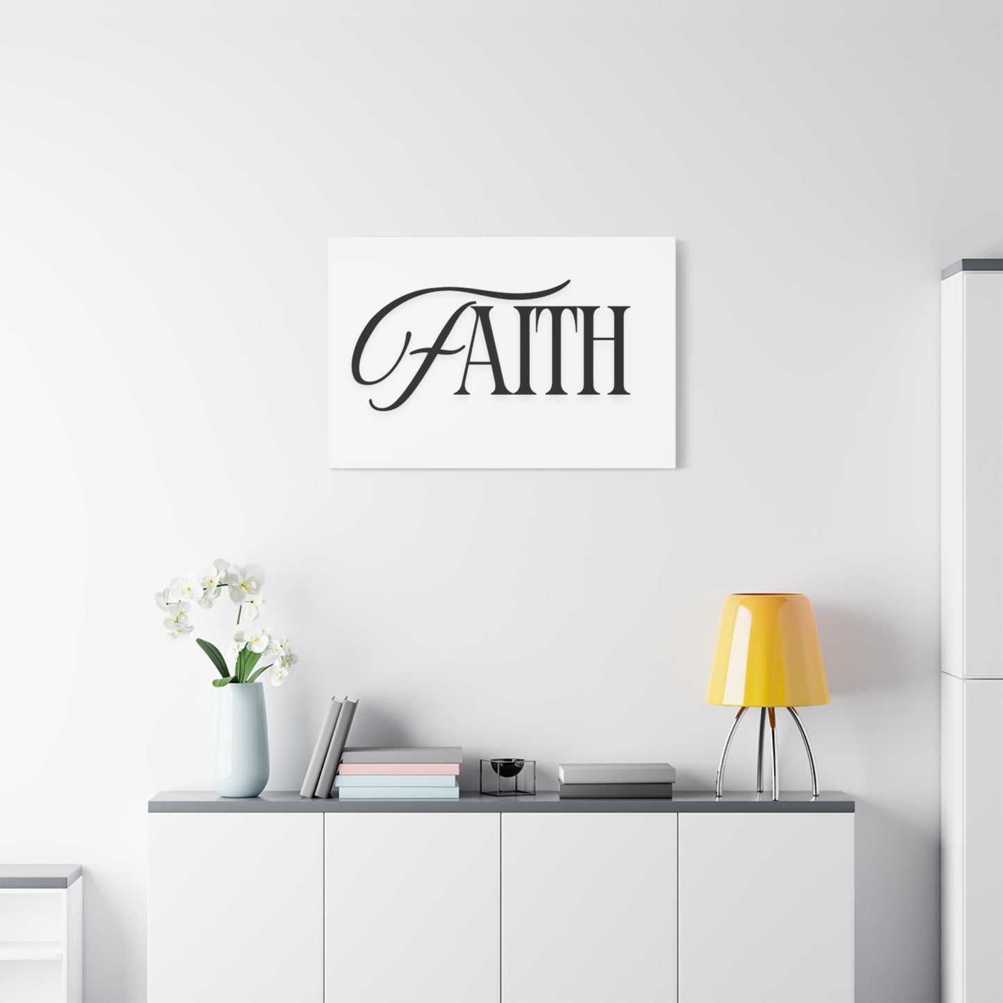 Faith typography wall art Canvas | Matte stretched 1.25"