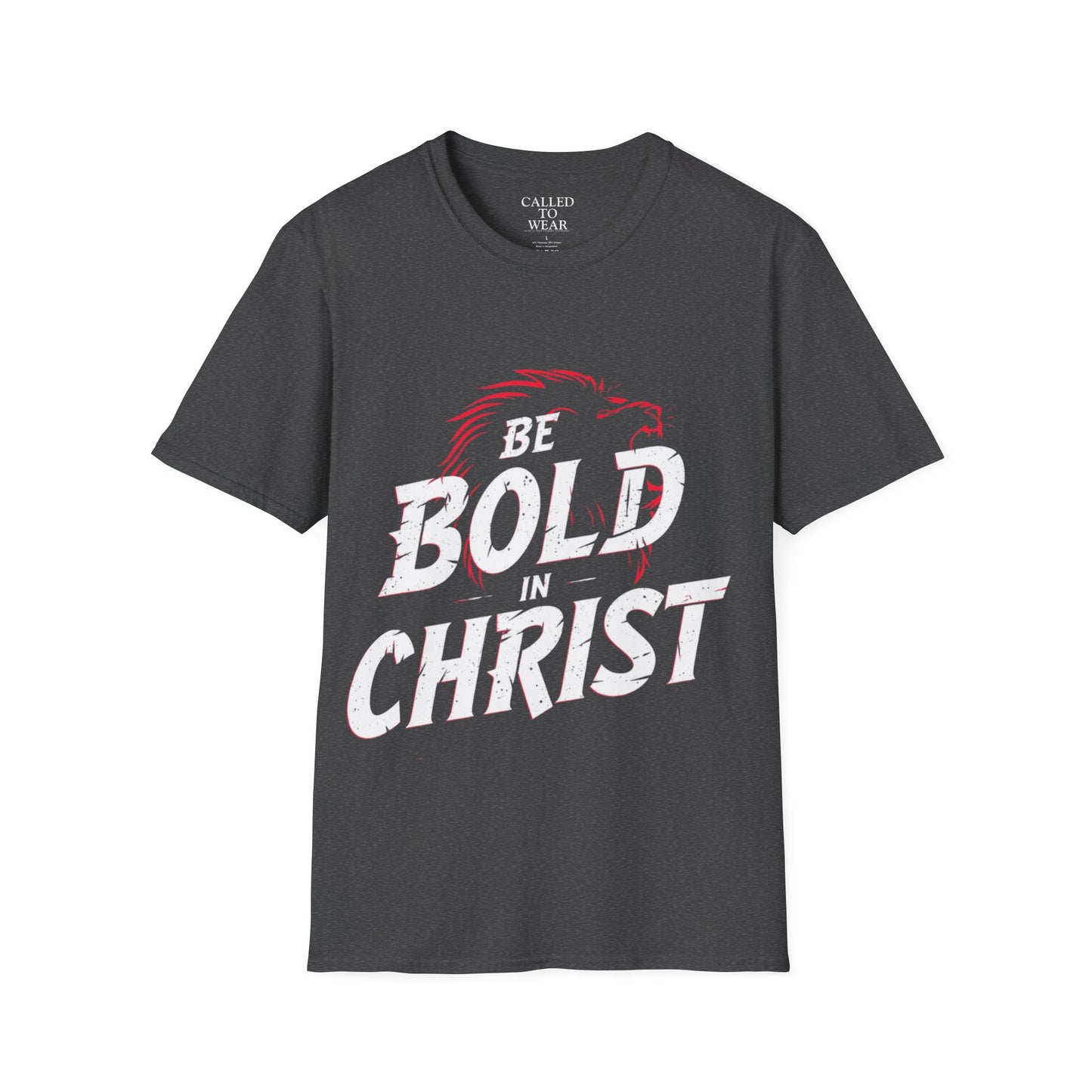 Be Bold in Christ T-Shirt | Christian Faith Tee, Lion Silhouette Typography