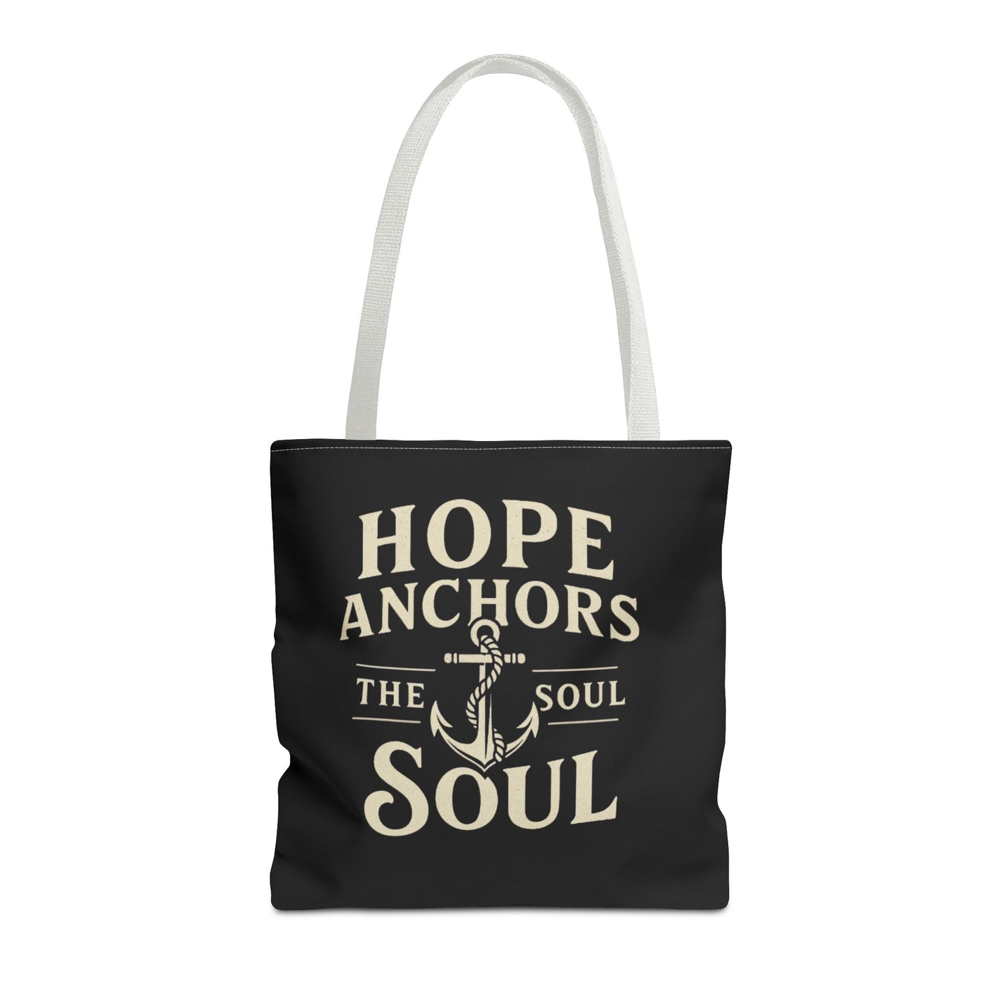 Inspirational Tote Bag - Hope Anchors the Soul, Everyday Use, Beach Bag, Travel Companion