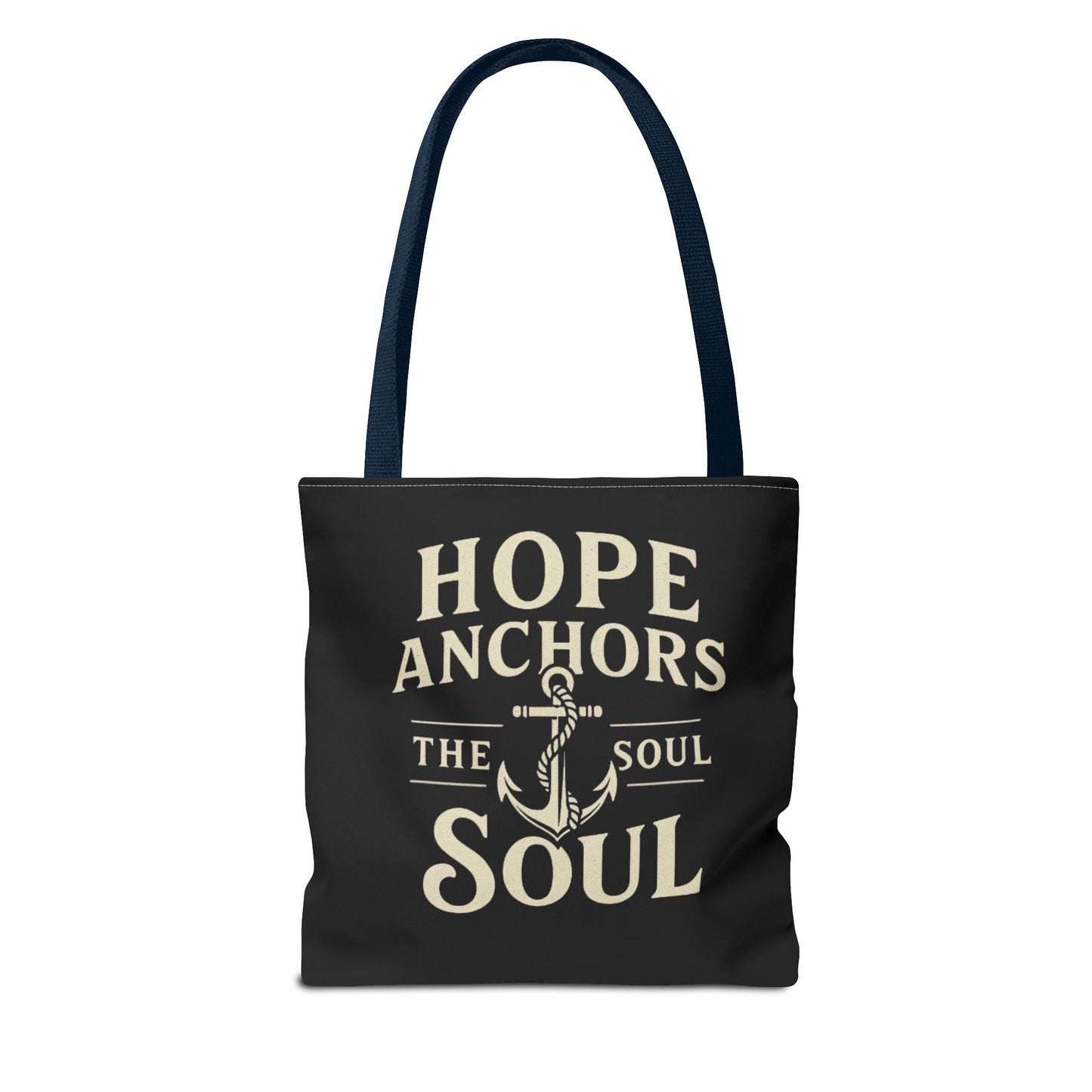 Inspirational Tote Bag - Hope Anchors the Soul, Everyday Use, Beach Bag, Travel Companion