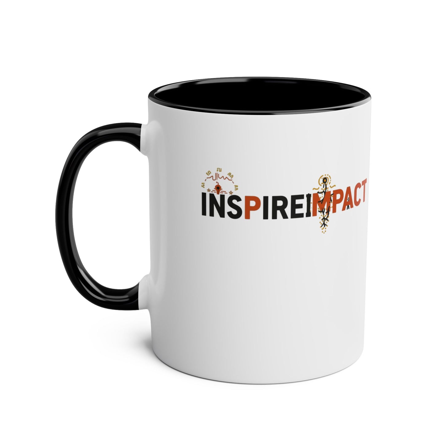 Inspire Impact Mug | Two-Tone 11oz Coffee Mug, Red Interior and Handle