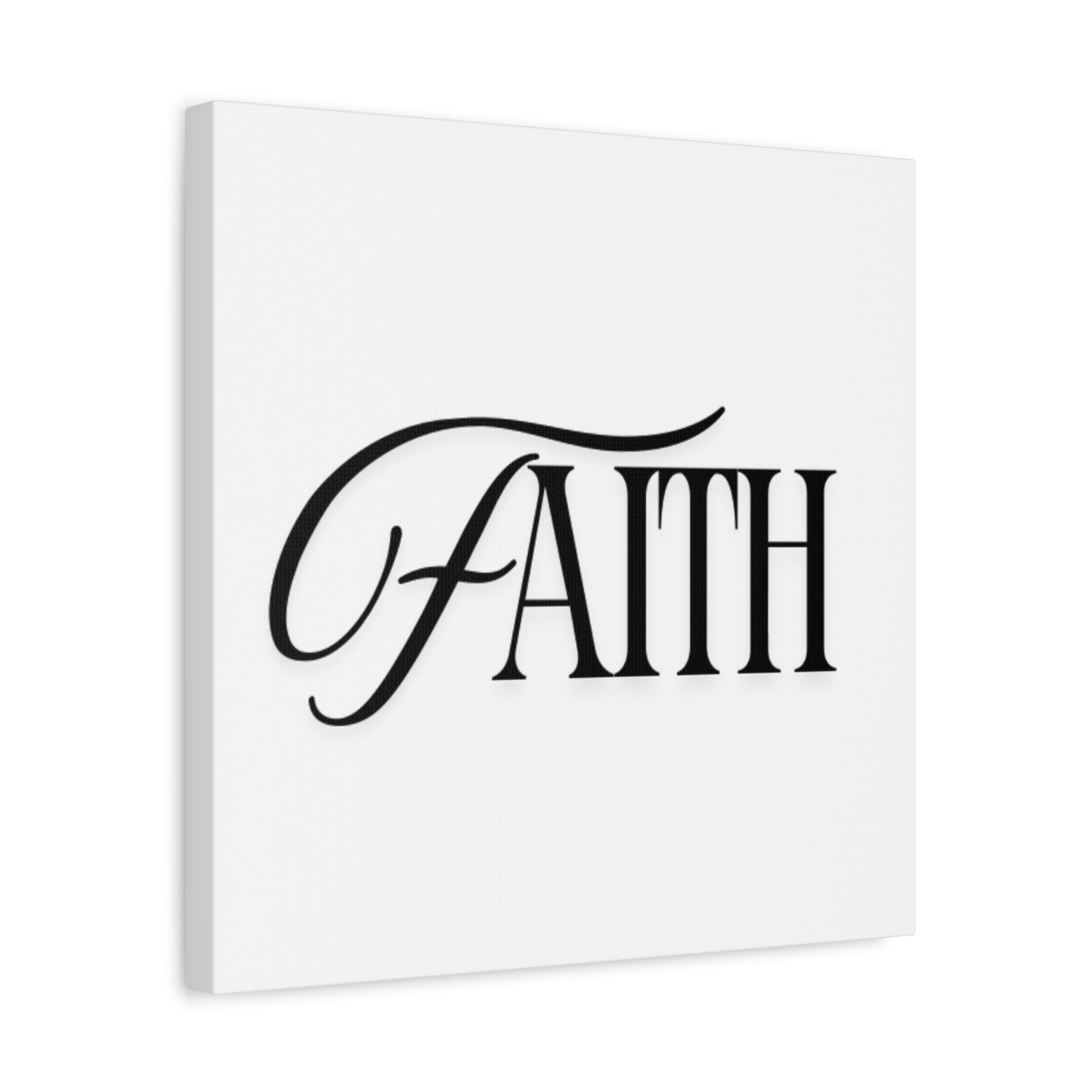 Faith typography wall art Canvas | Matte stretched 1.25"