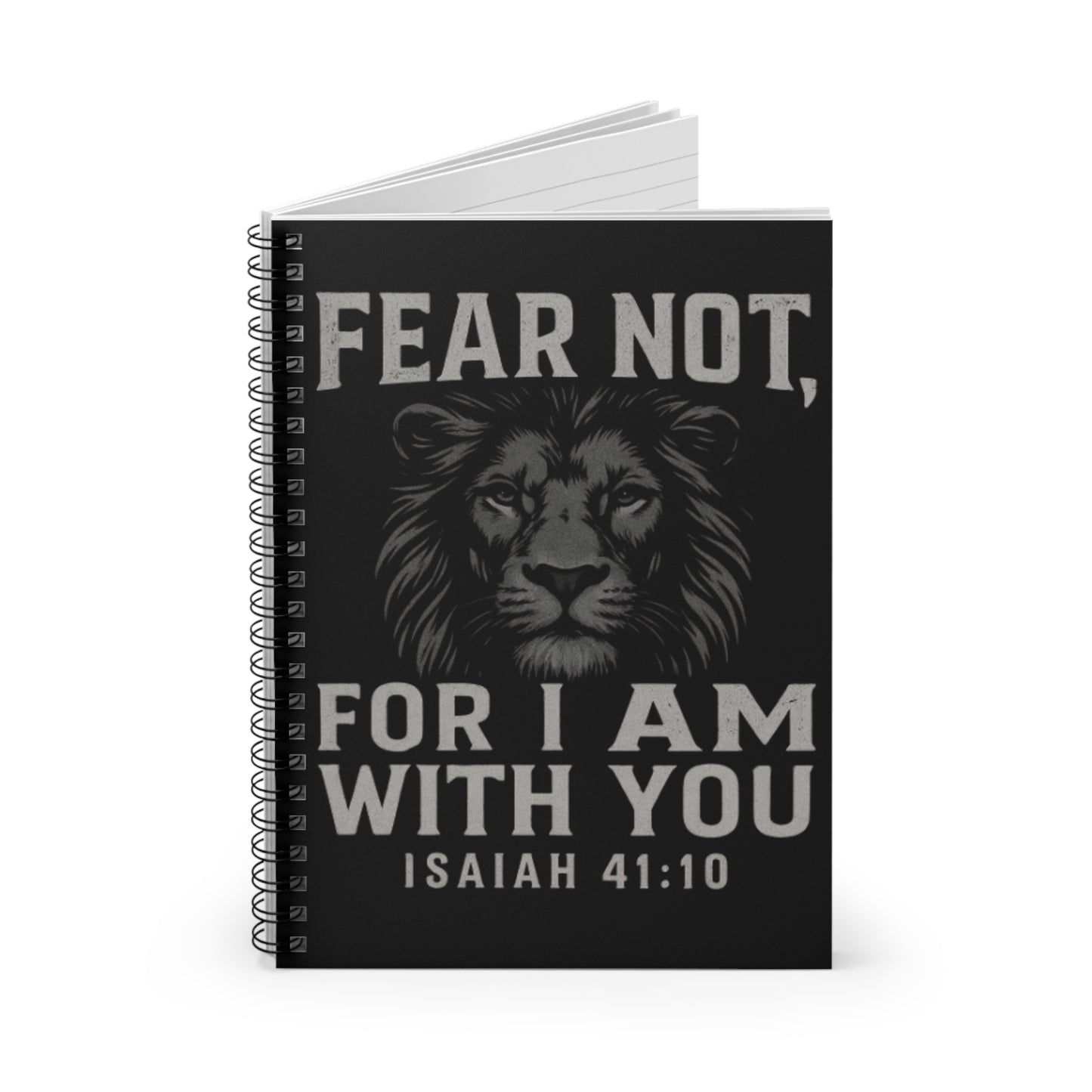 Inspirational Spiral Notebook - Fear Not, Christian Journal, Motivational Notebook, Gift for Students, Devotional Planner, Scripture Note