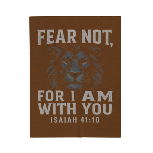 Cozy Velveteen Plush Blanket with Inspirational Lion Design | Warm Throw for Home, Unique Gift, Spiritual Decor, Family Comfort, Bible [...]