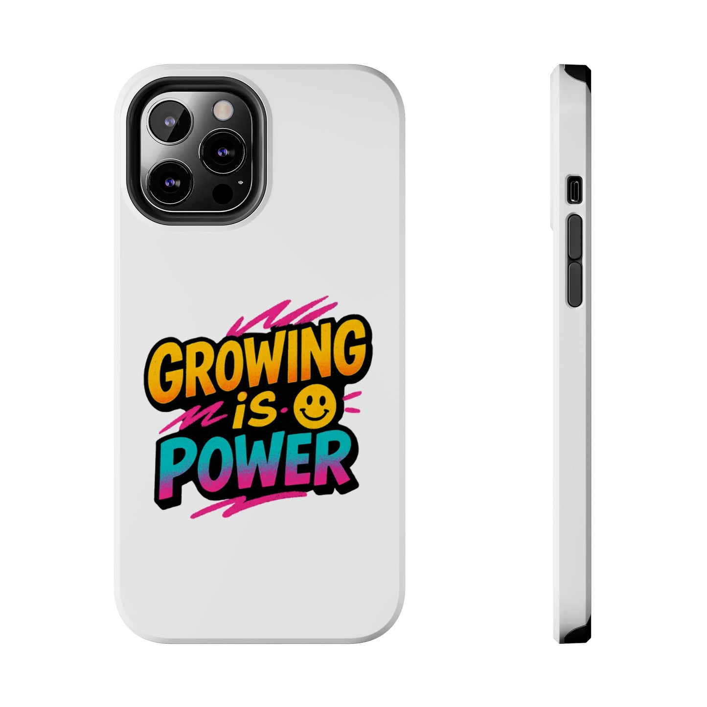 Empowering Tough Phone Case - 'Growing is Power' - Motivational Gifts, Unique Phone Accessories, Phone Protector, Gift for Teens