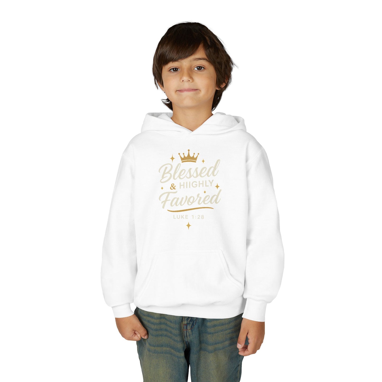 Youth Hoodie Blessed Highly Favoured Sweatshirt
