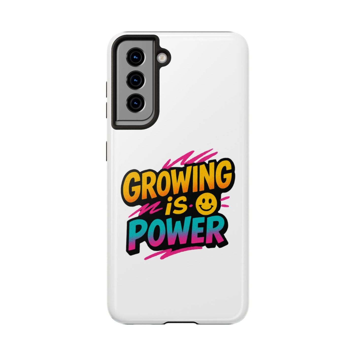 Empowering Tough Phone Case - 'Growing is Power' - Motivational Gifts, Unique Phone Accessories, Phone Protector, Gift for Teens