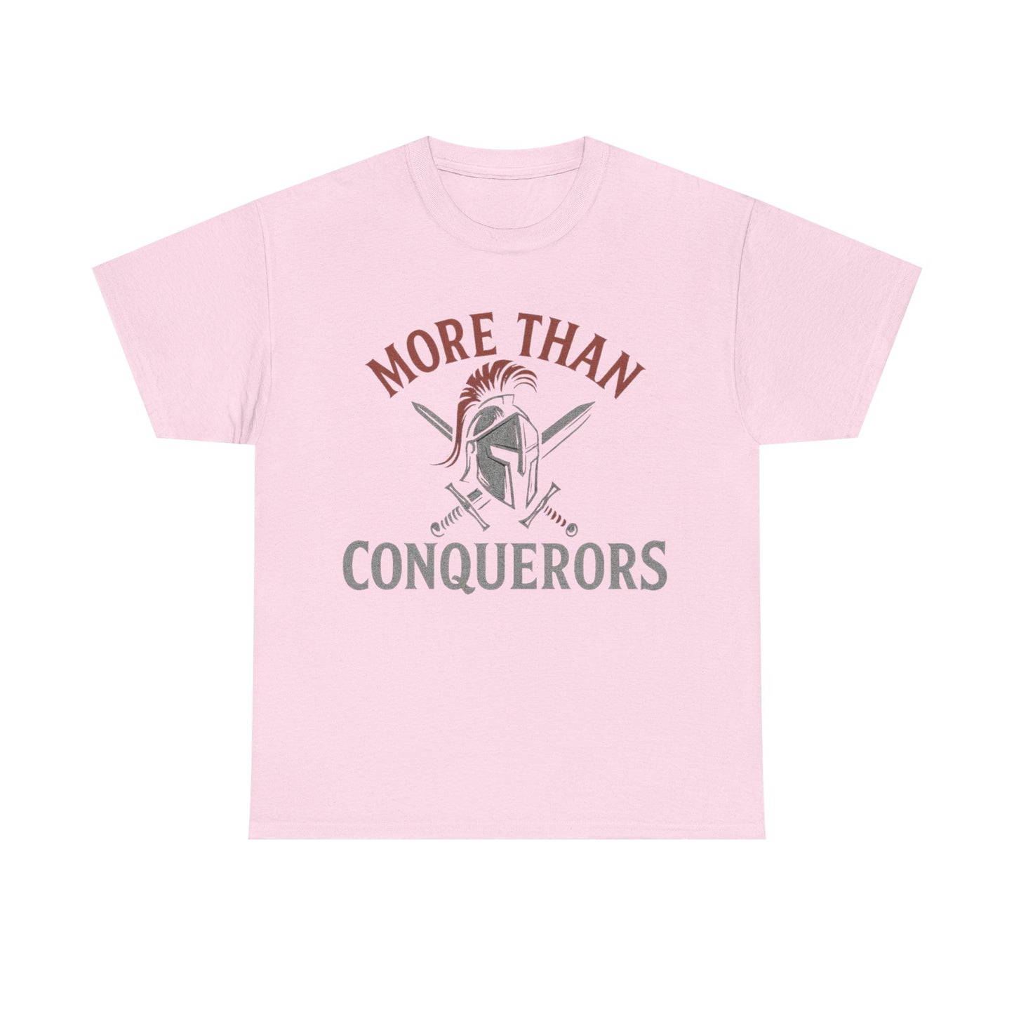 More Than Conquerors Unisex Heavy Cotton Tee, Motivational Shirt, Gifts for Him or Her