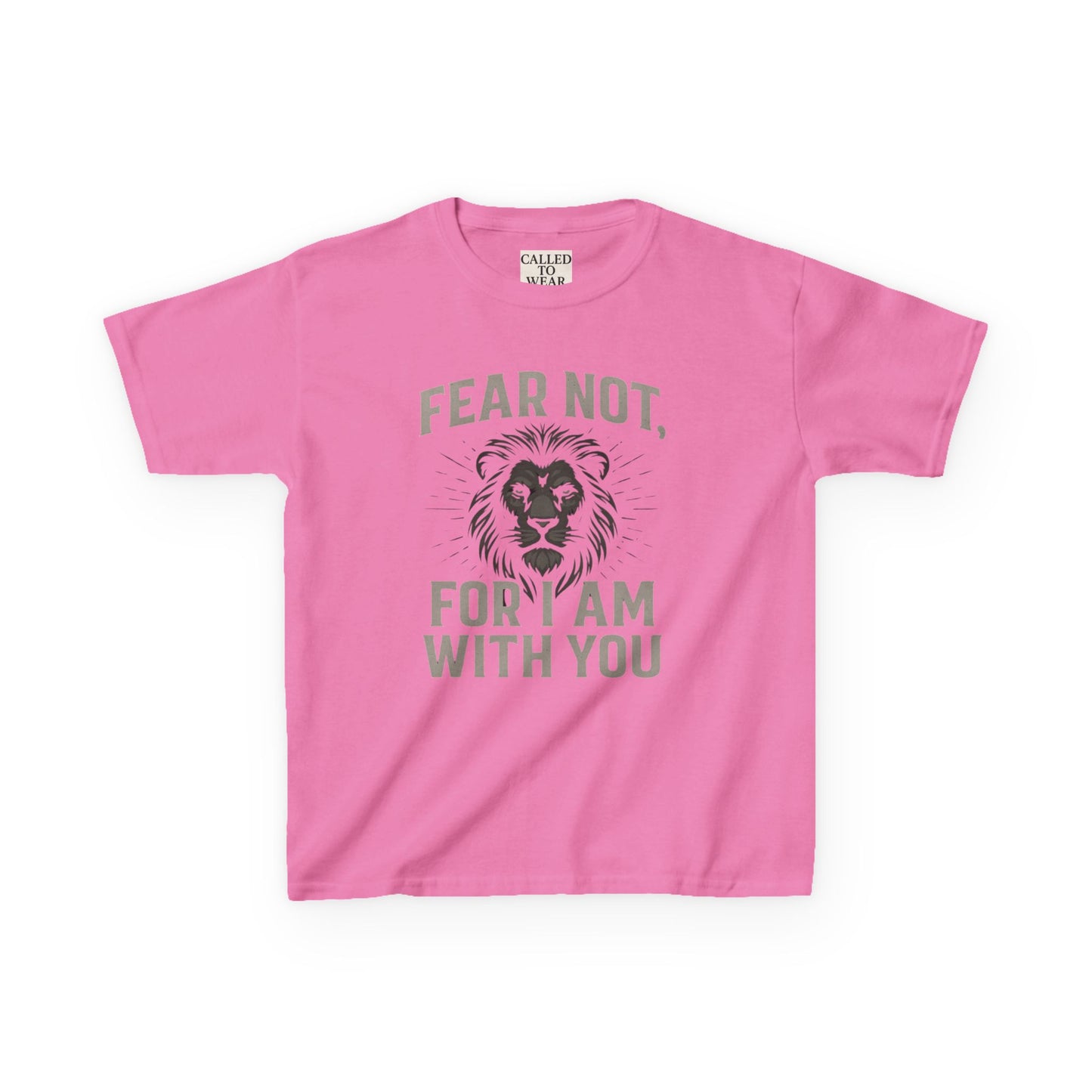 Kids Inspirational Lion Tee - Fear Not Design, Boys Girls Gift, Motivational T-Shirt, Children's Apparel, Faith-Based Clothing